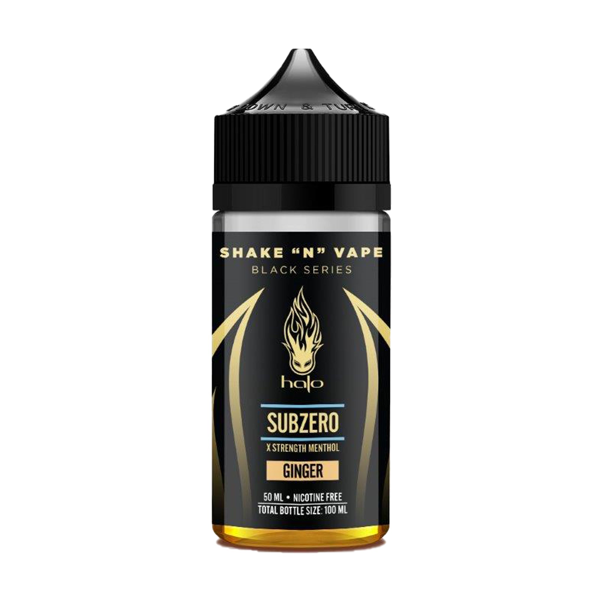 Halo Black Short Fill E-Liquid Subzero Ginger