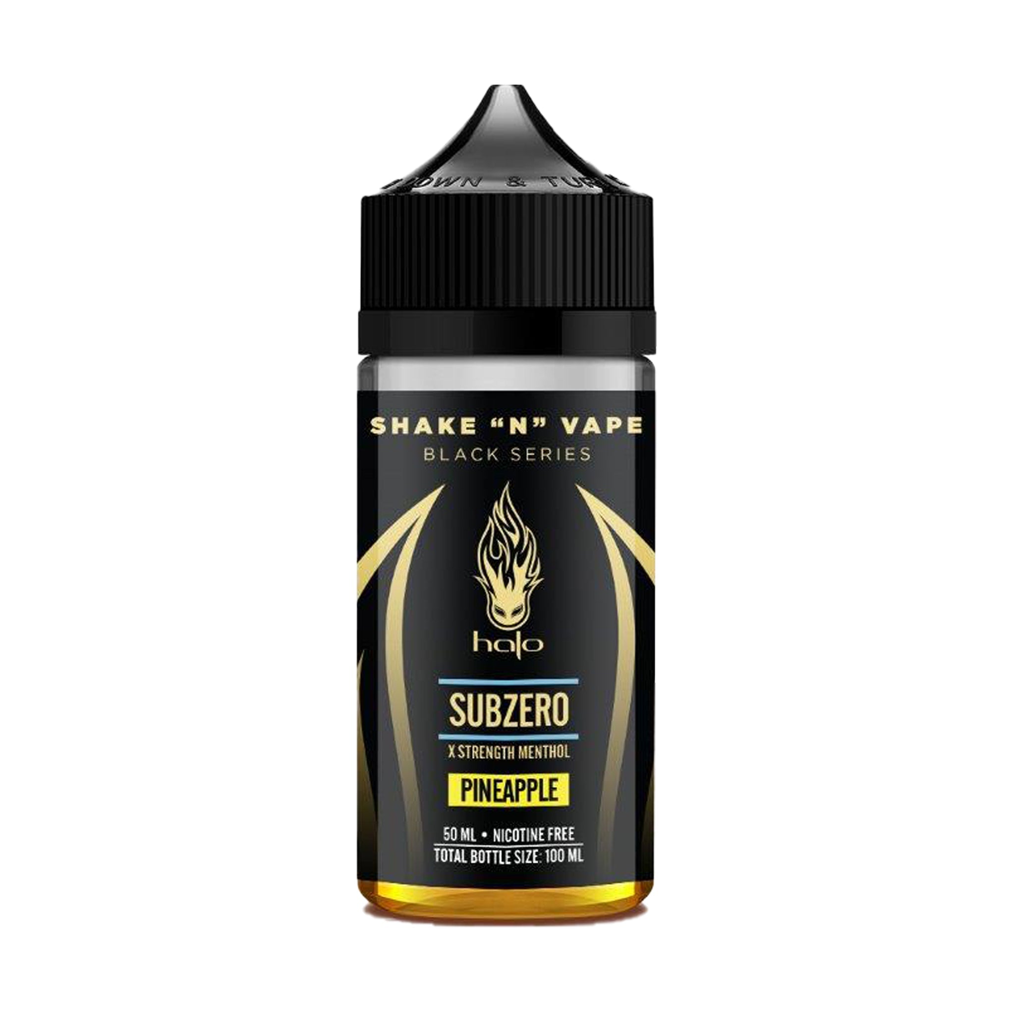Halo Black Short Fill E-Liquid Subzero Pineapple