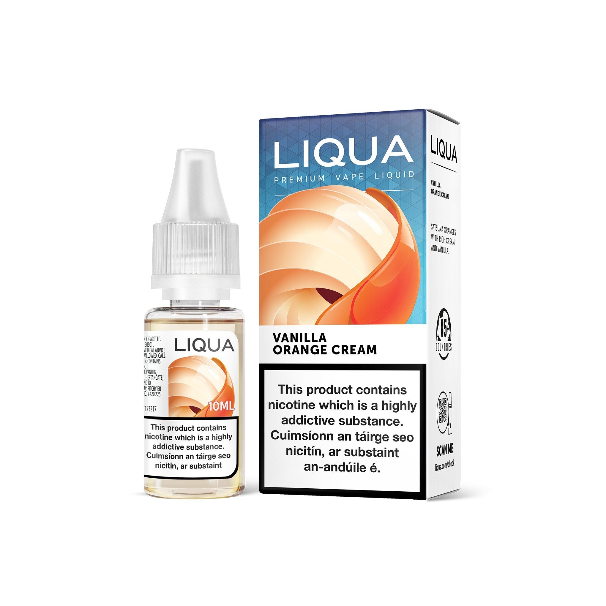 Liqua Dessert Series E-Liquid Vanilla Orange Cream 0MG - No Nicotine