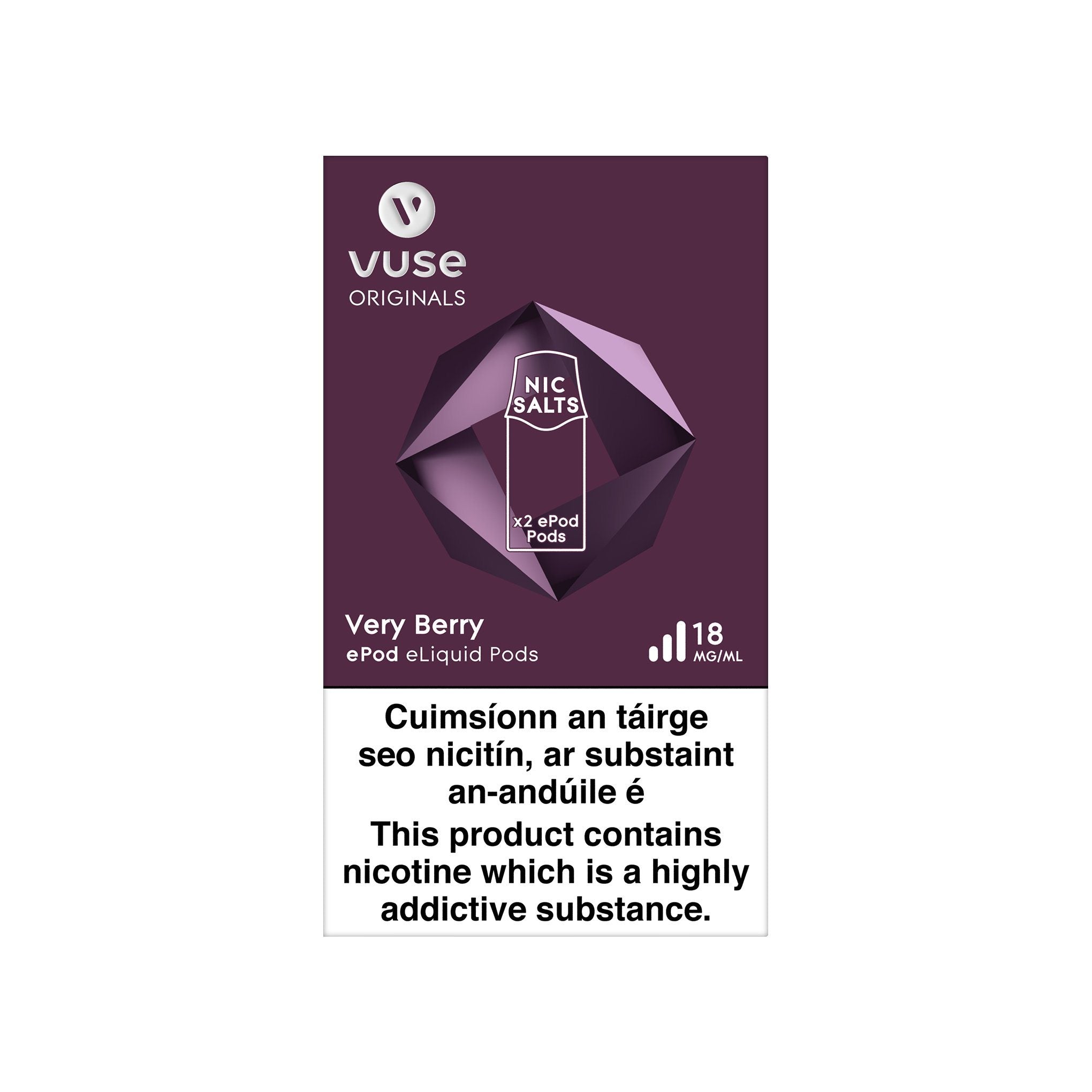 VUSE ePod Cartridges Very Berry 18MG vPro - High Nicotine 