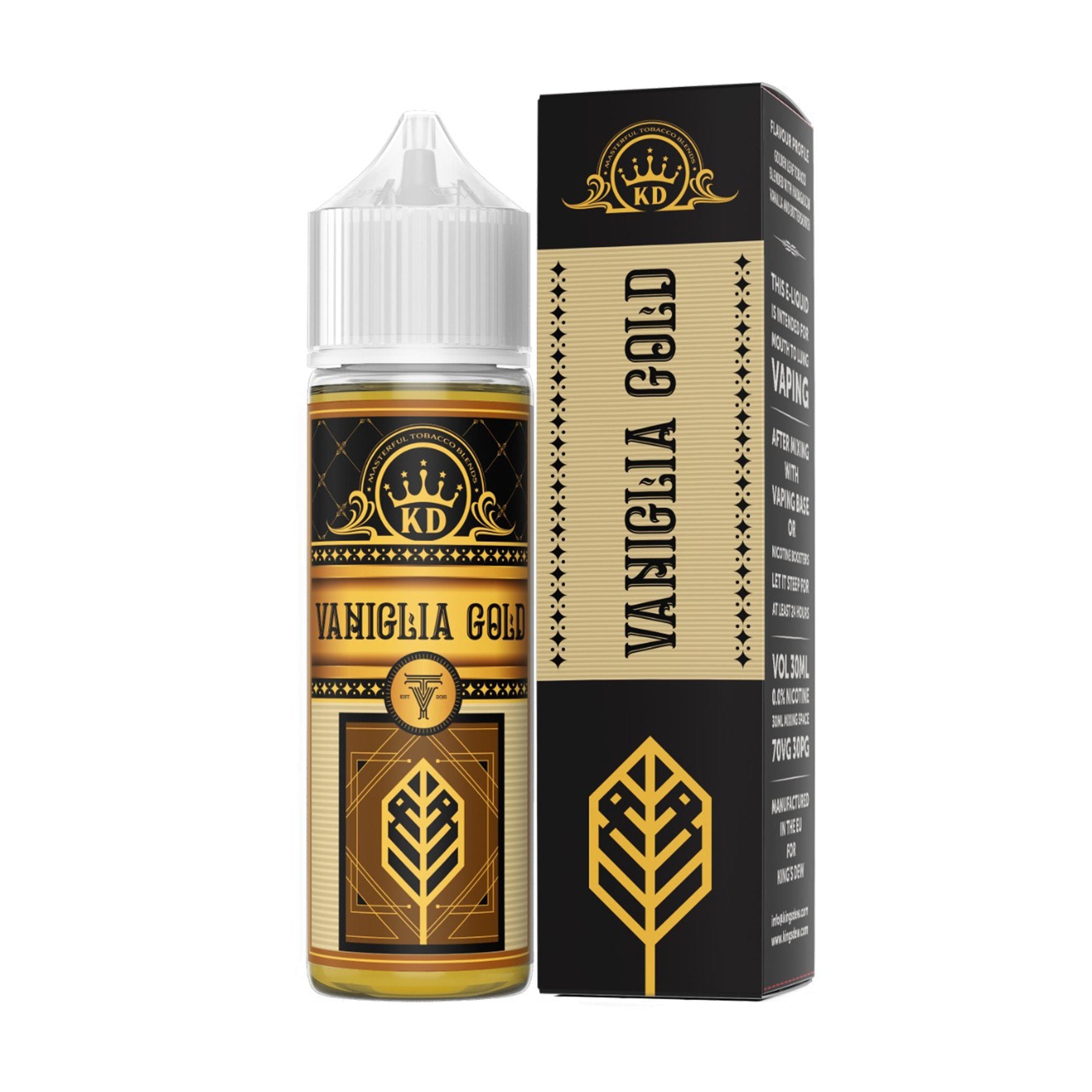 King's Dew Tobacco Short Fill E-Liquid Vaniglia Tobacco 