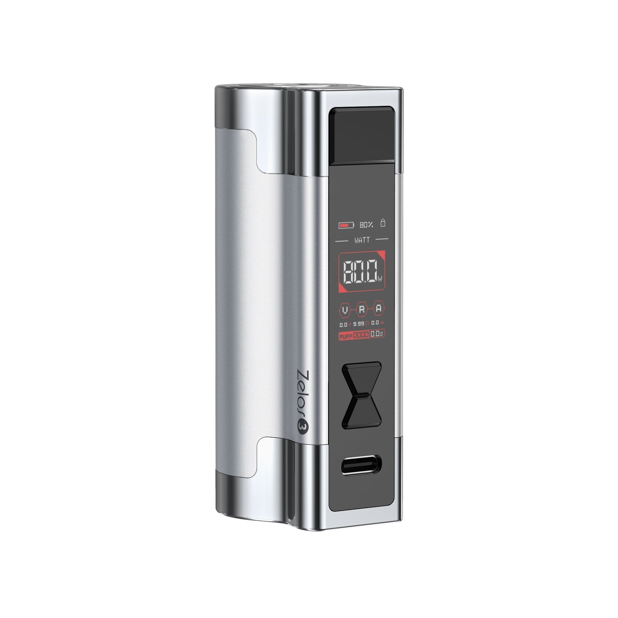 Aspire Zelos 3 Mod Metallic Silver