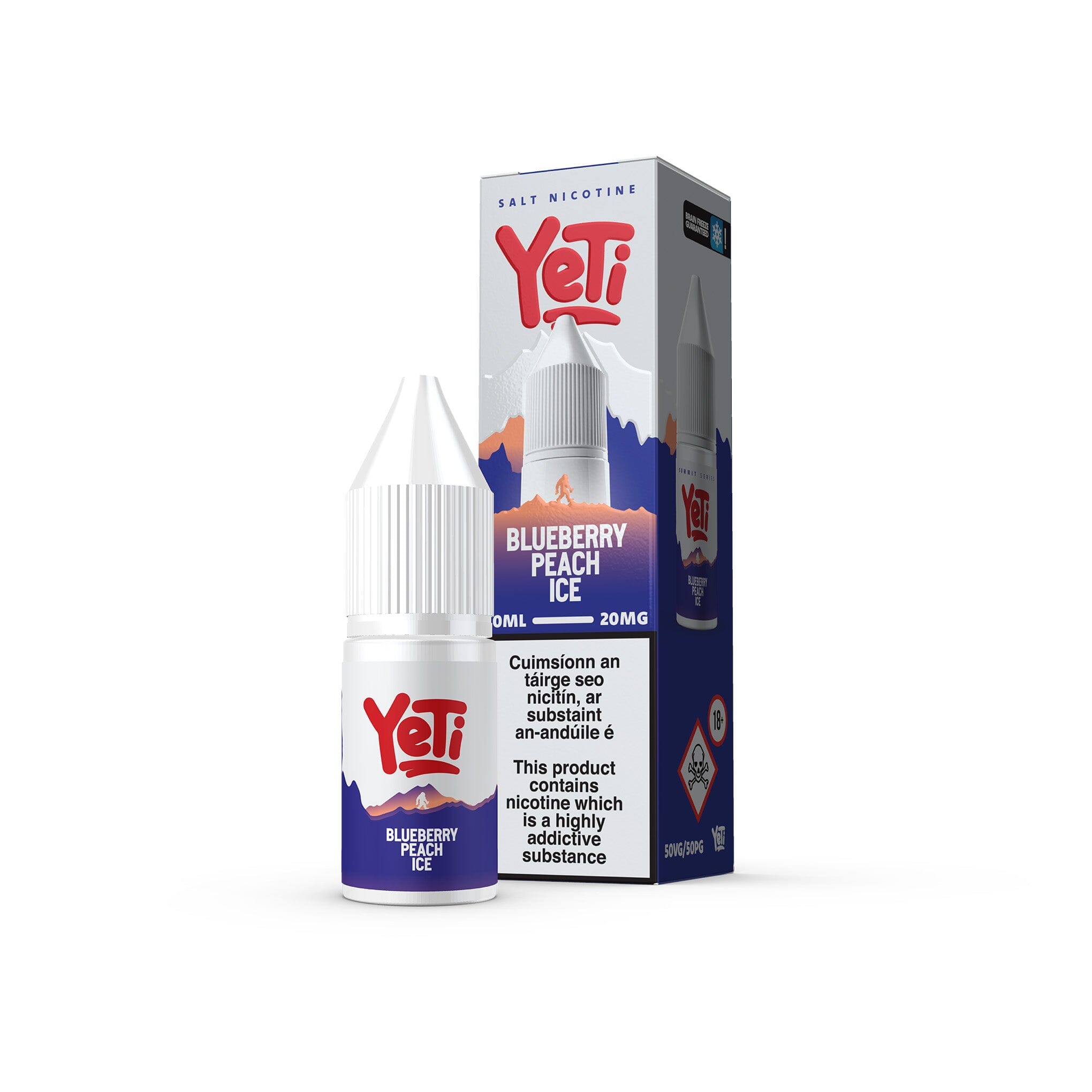 Yeti Summit Series Nicotine Salt E-Liquid Blueberry Peach Ice 20MG - High Nicotine 