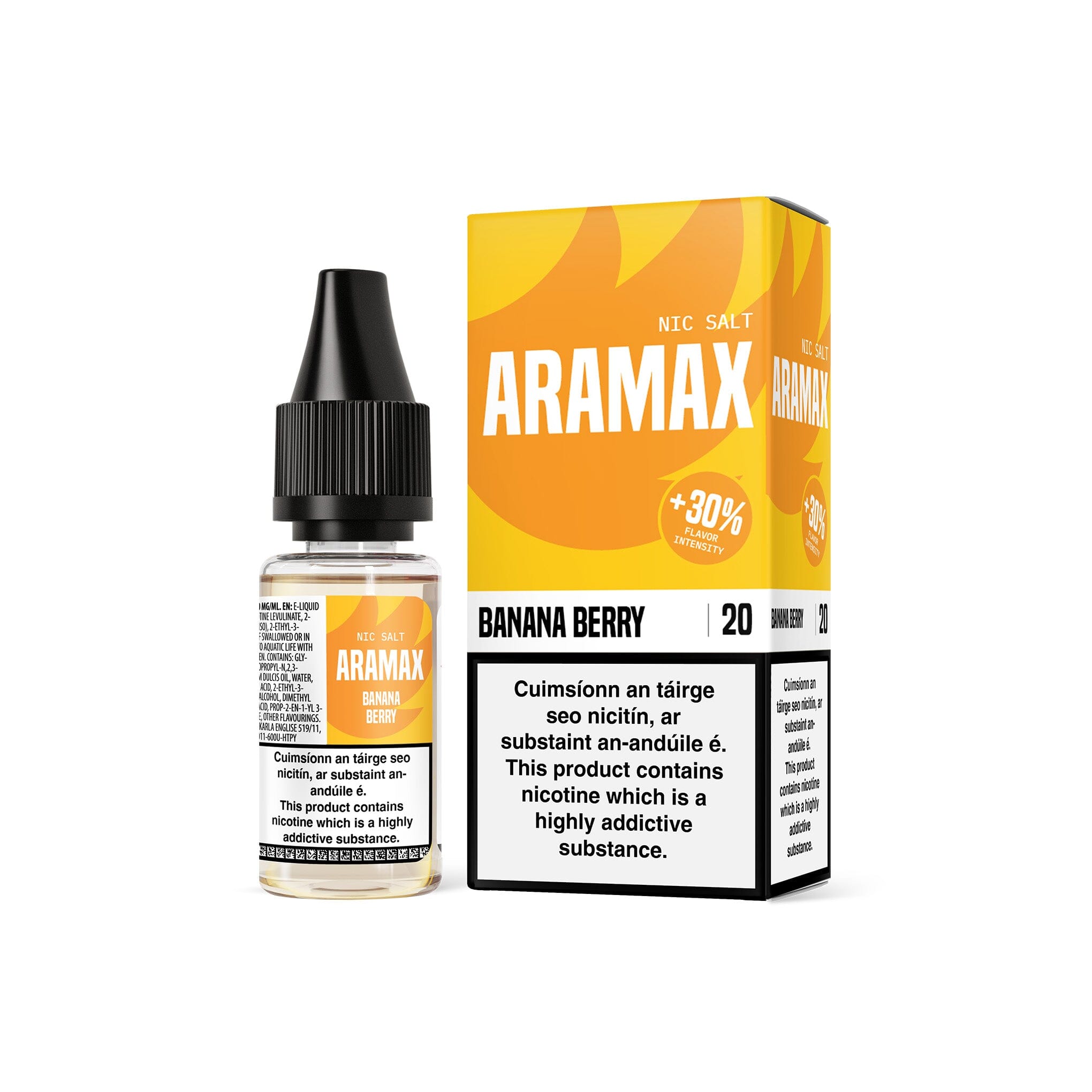 Aramax Nicotine Salt E-Liquid by Liqua Banana Berry 20MG - High Nicotine 