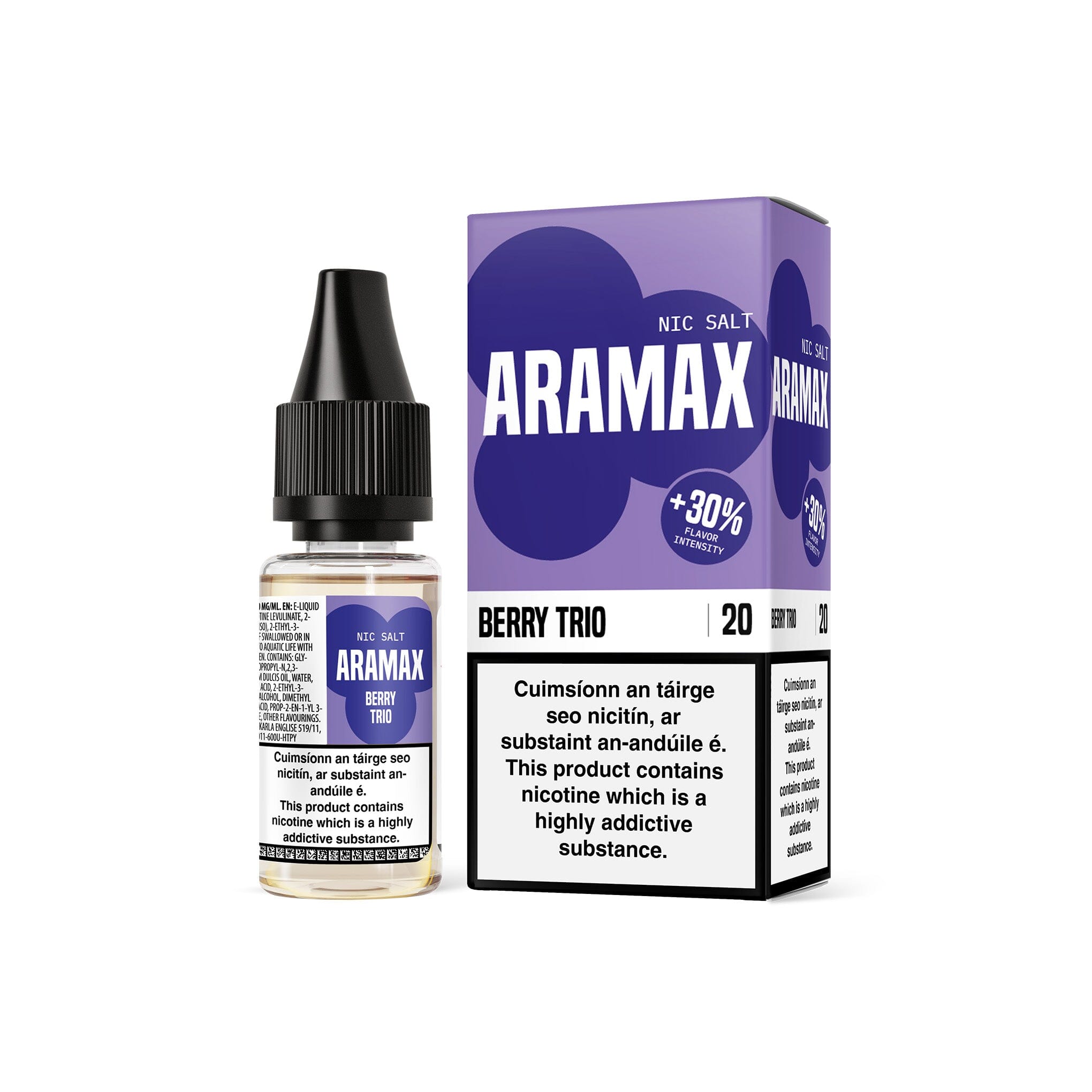 Aramax Nicotine Salt E-Liquid by Liqua Berry Trio 20MG - High Nicotine 