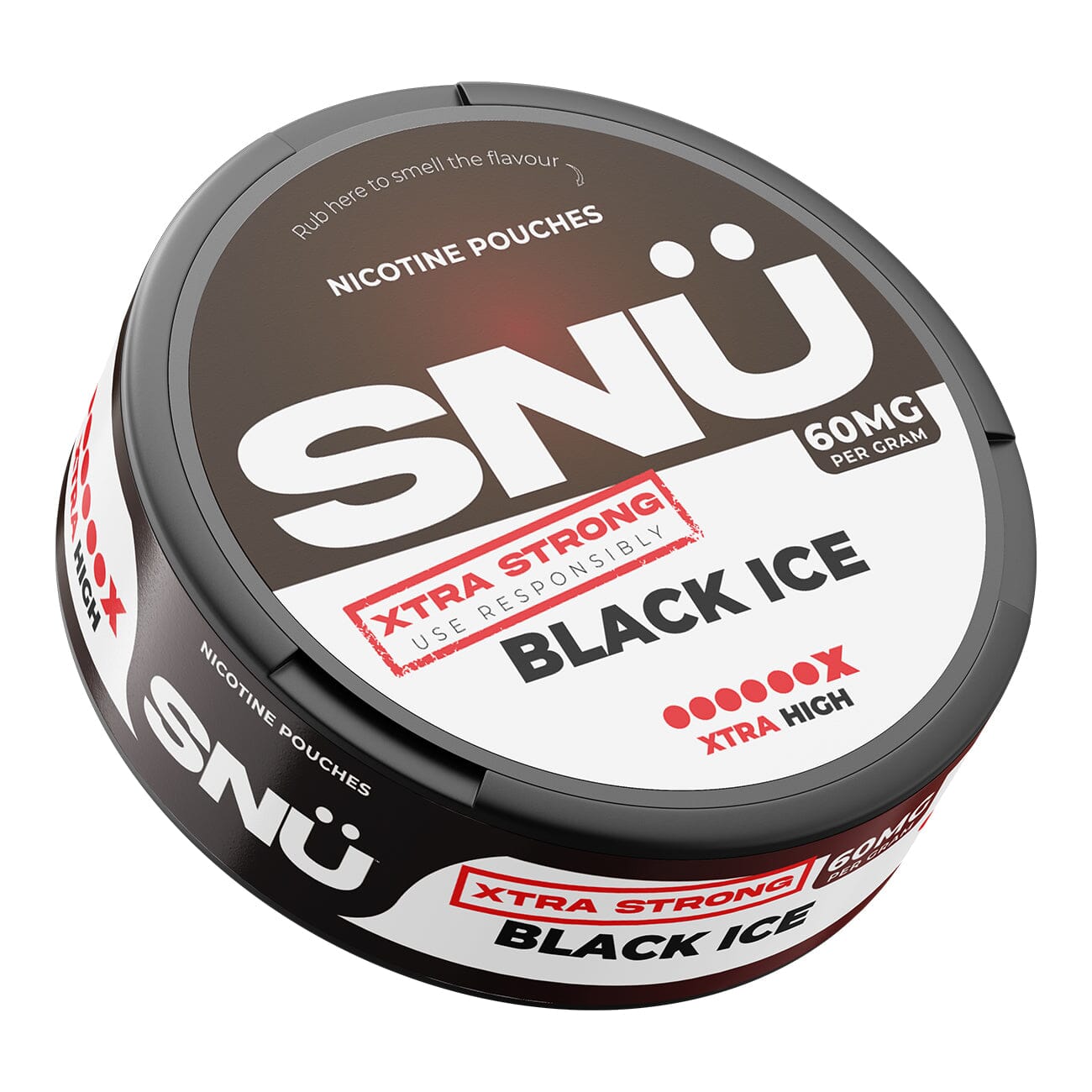 SNU Nicotine Pouches Black Ice 60MG/Gram 