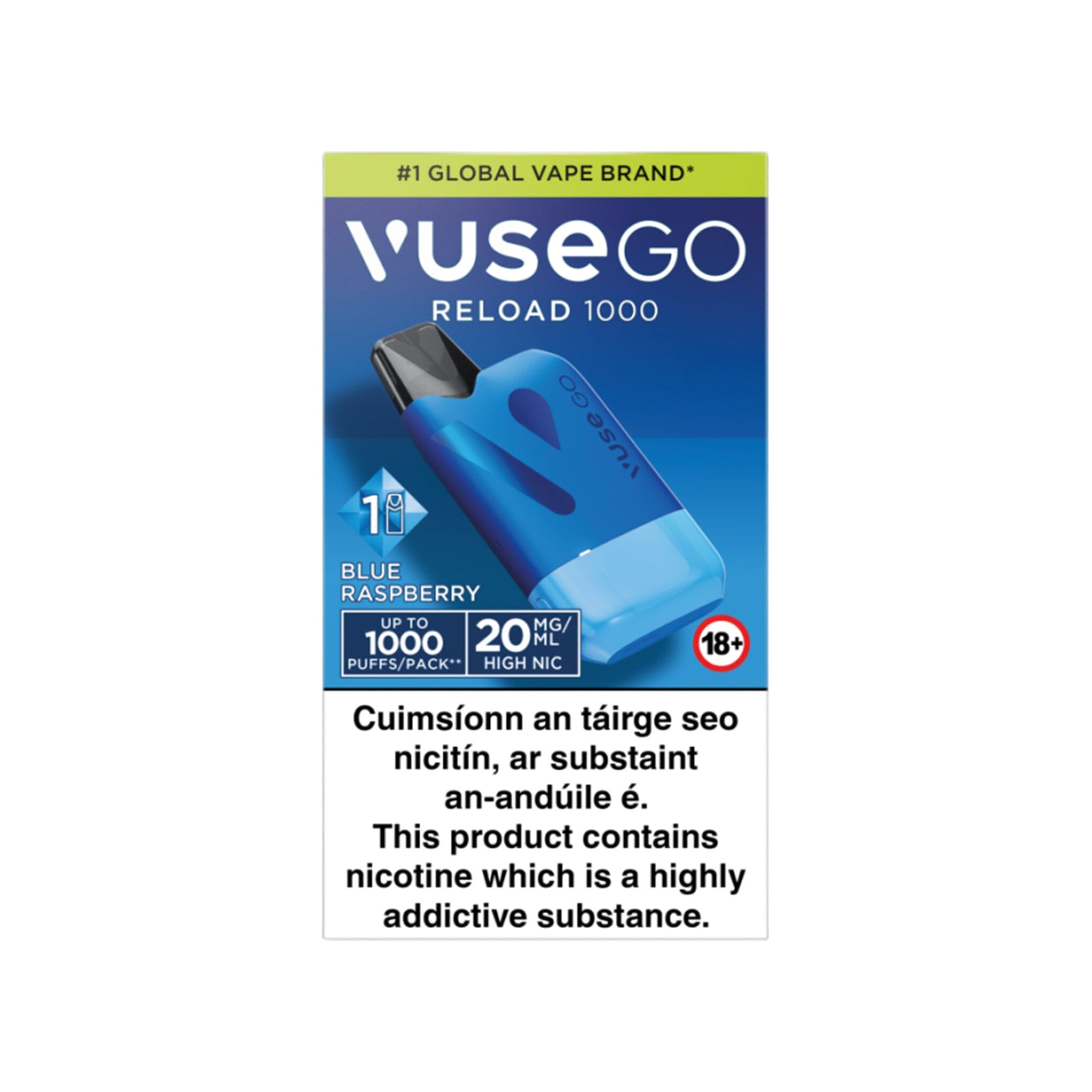 VUSE GO Reload 1000 Kit Blue Raspberry Kit (Blue) 