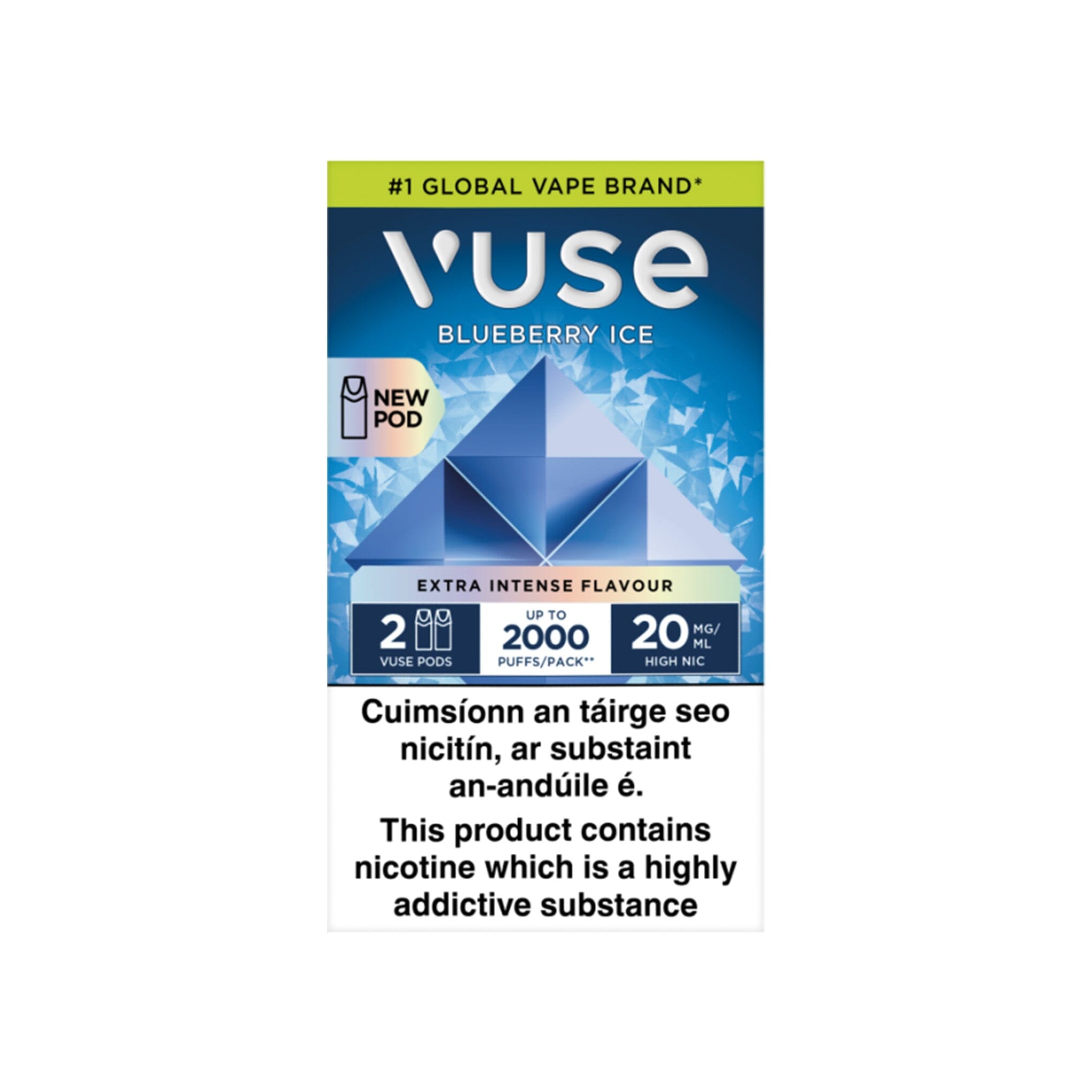 VUSE Extra Intense ePod Cartridges Blueberry Ice 20MG - High Nicotine 