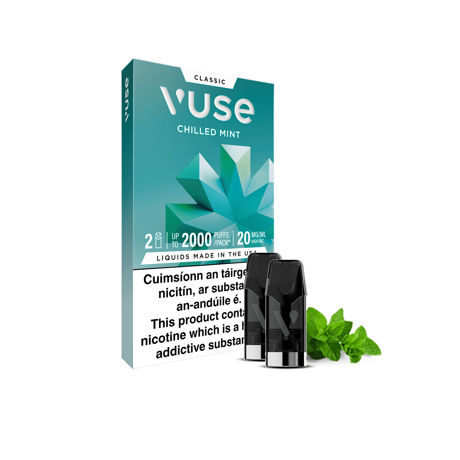 VUSE Classic ePod Cartridges Chilled Mint 20MG - High Nicotine 