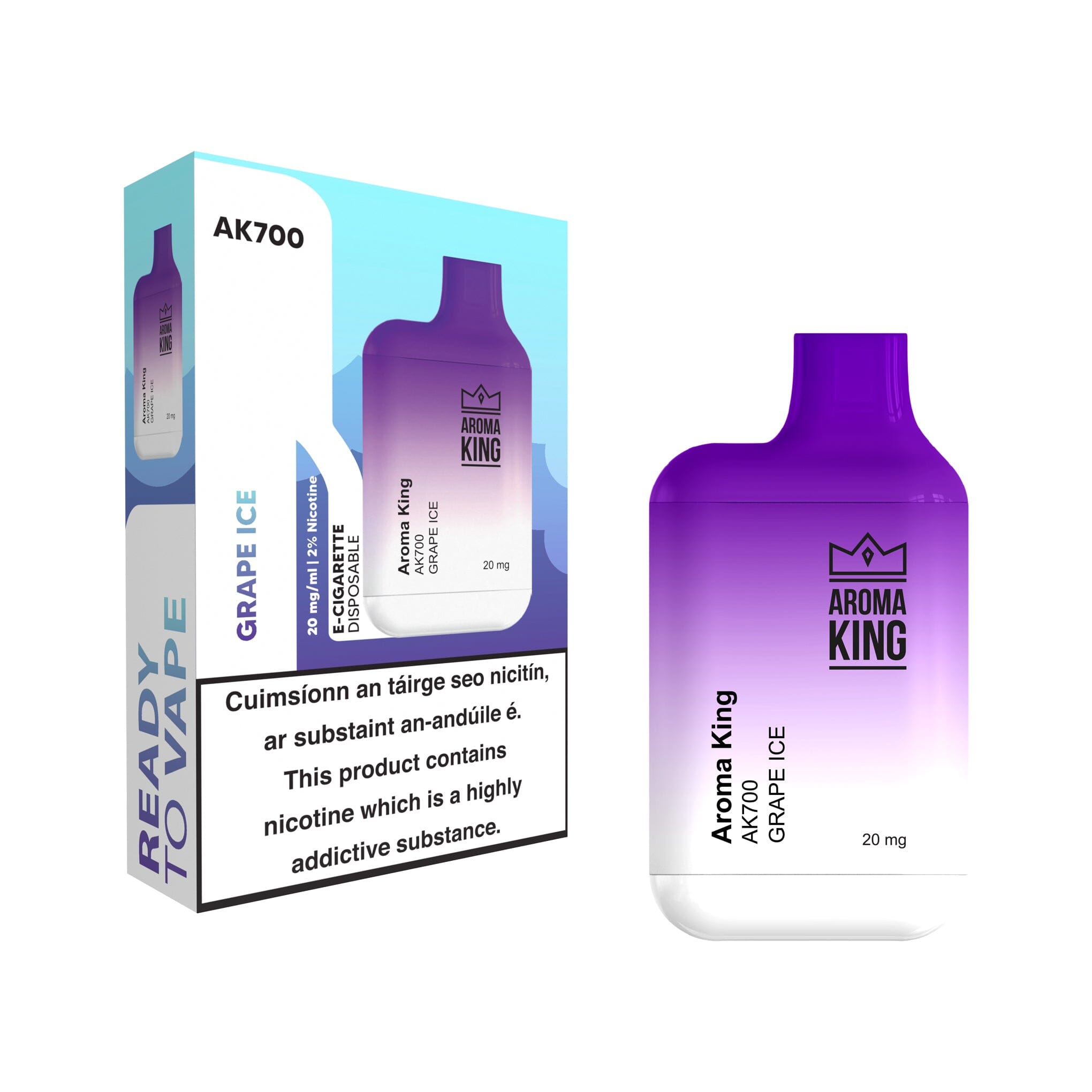 Aroma King AK700 Disposable Vape Grape Ice 