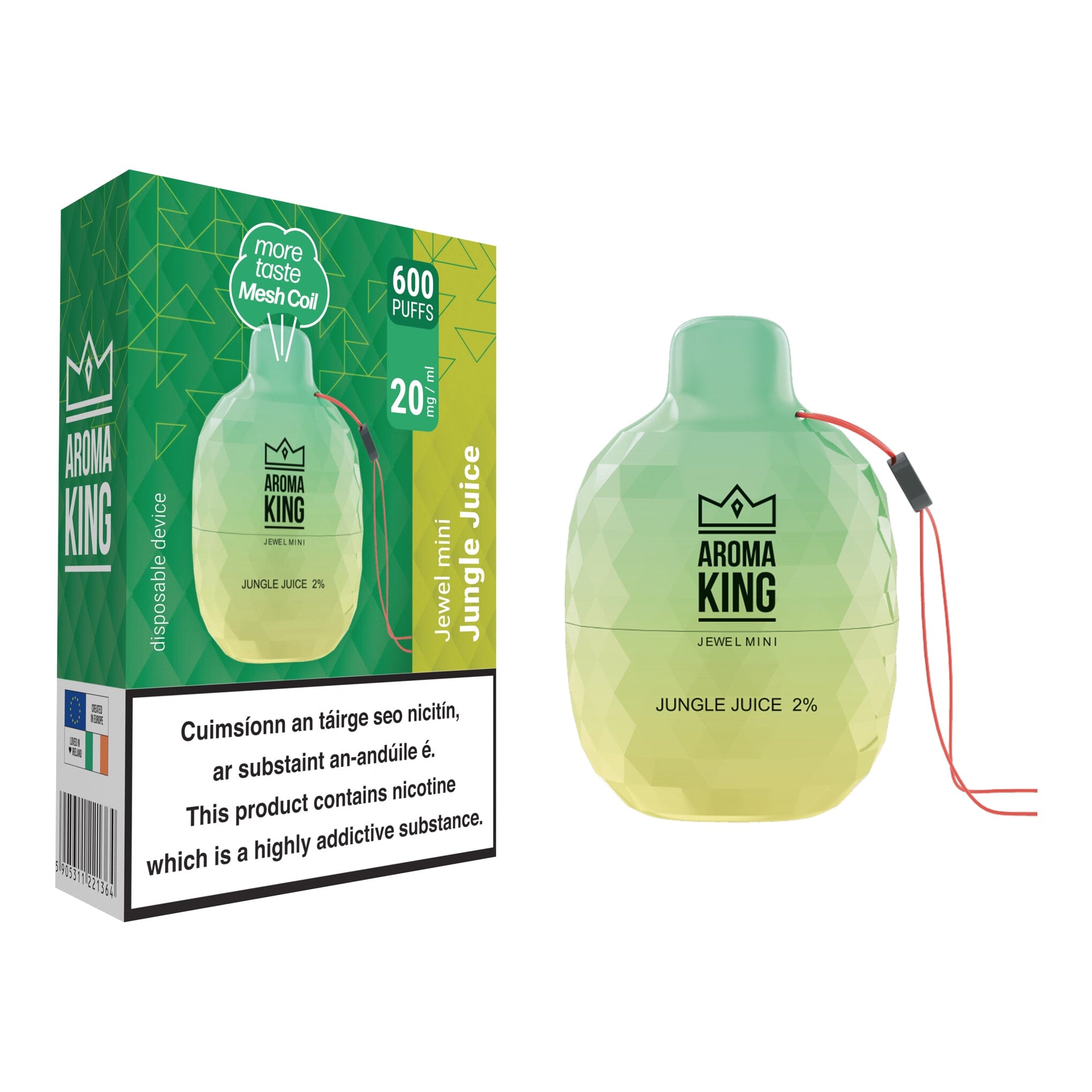 Aroma King Jewel Mini 600 Disposable Vape Jungle Juice 