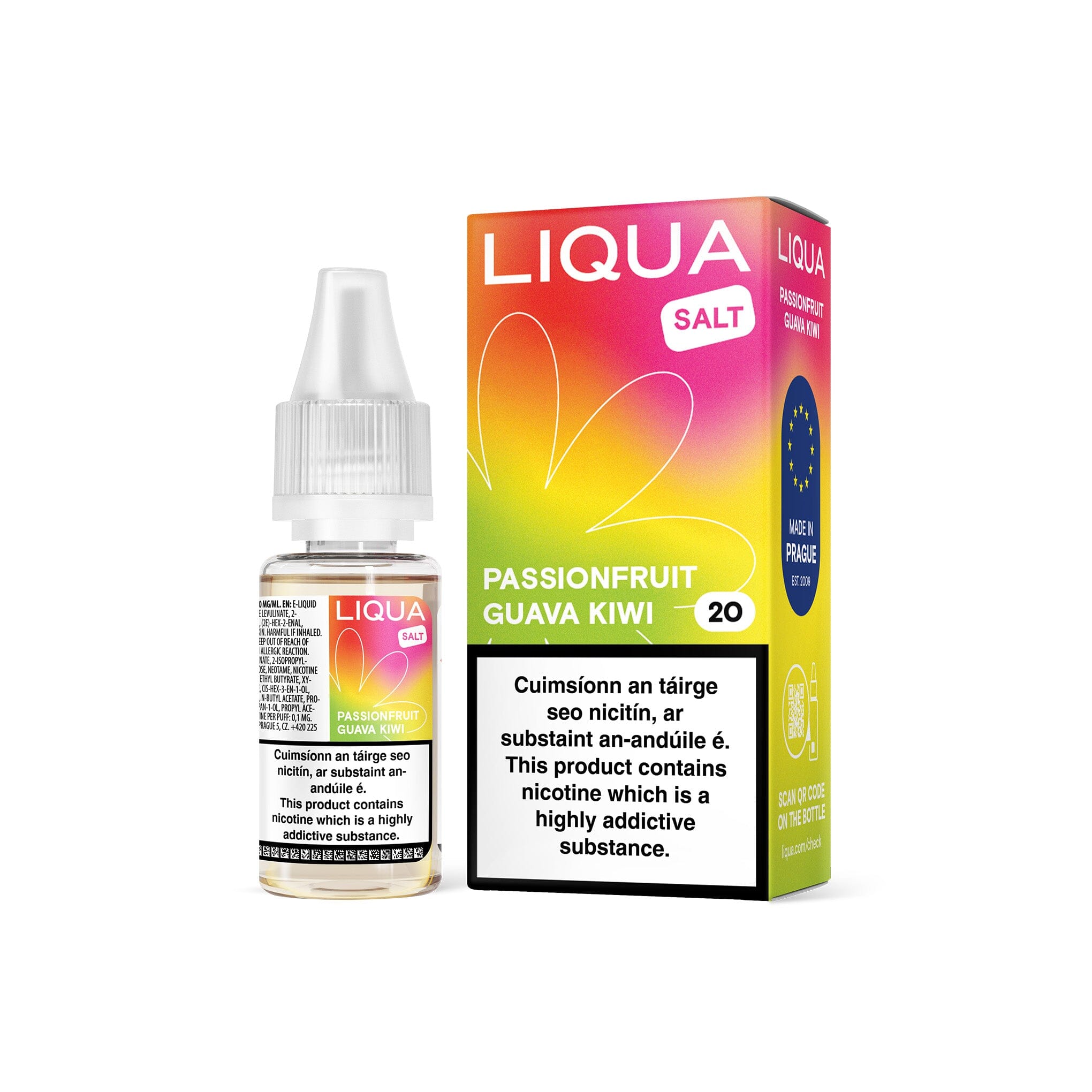 Liqua Nicotine Salt E-Liquid Passionfruit Guava Kiwi 10MG - Medium Nicotine 