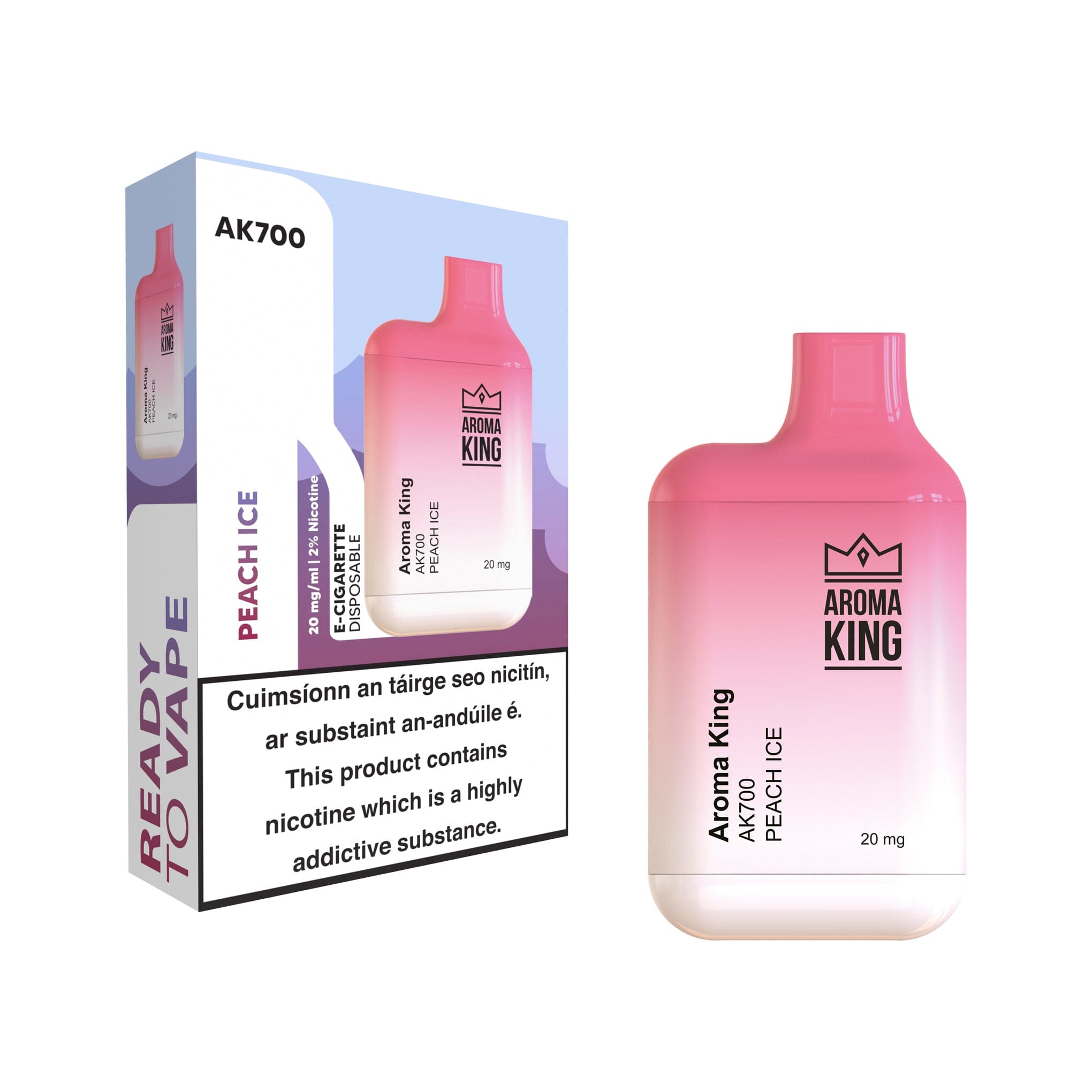 Aroma King AK700 Disposable Vape Peach Ice 