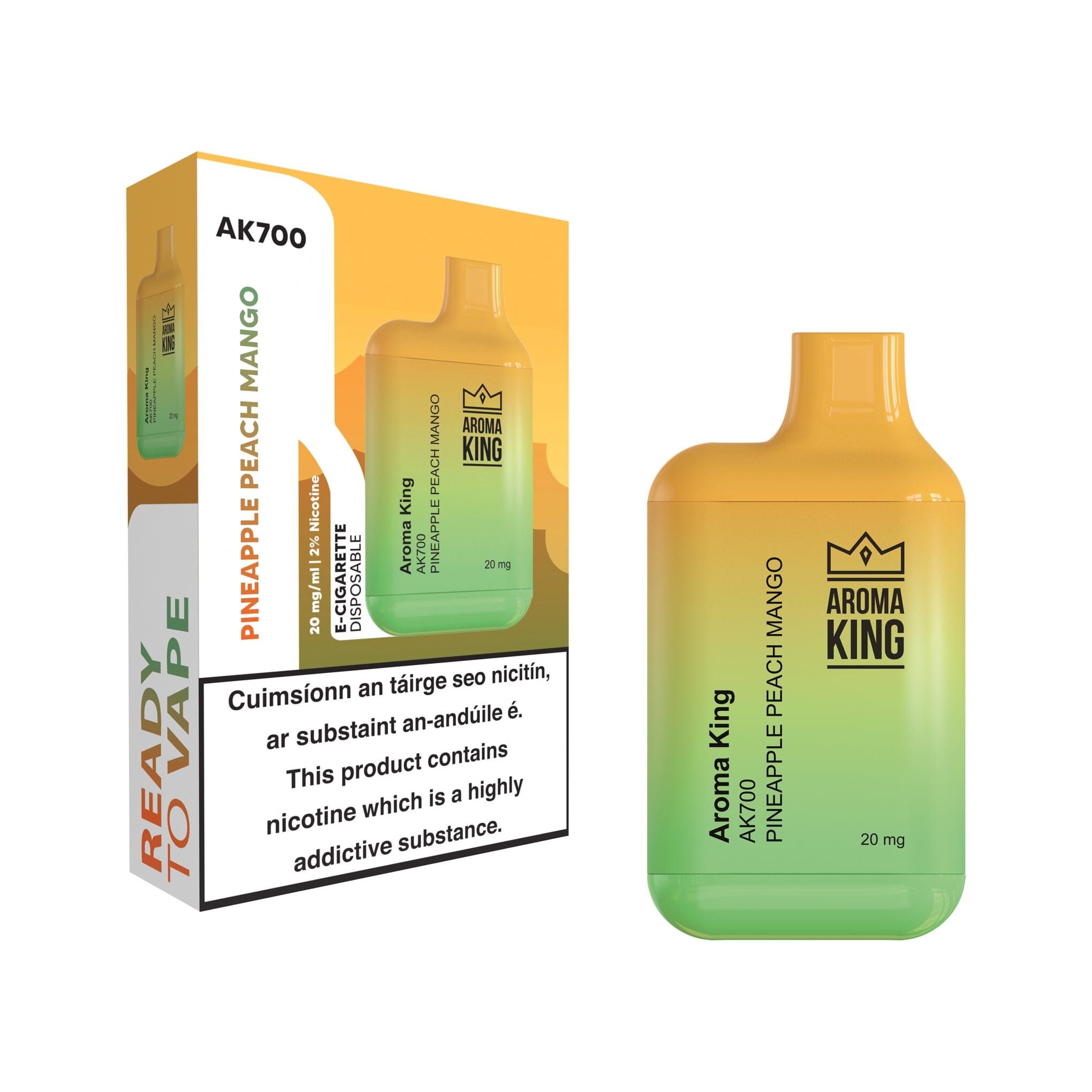Aroma King AK700 Disposable Vape Pineapple Peach Mango 