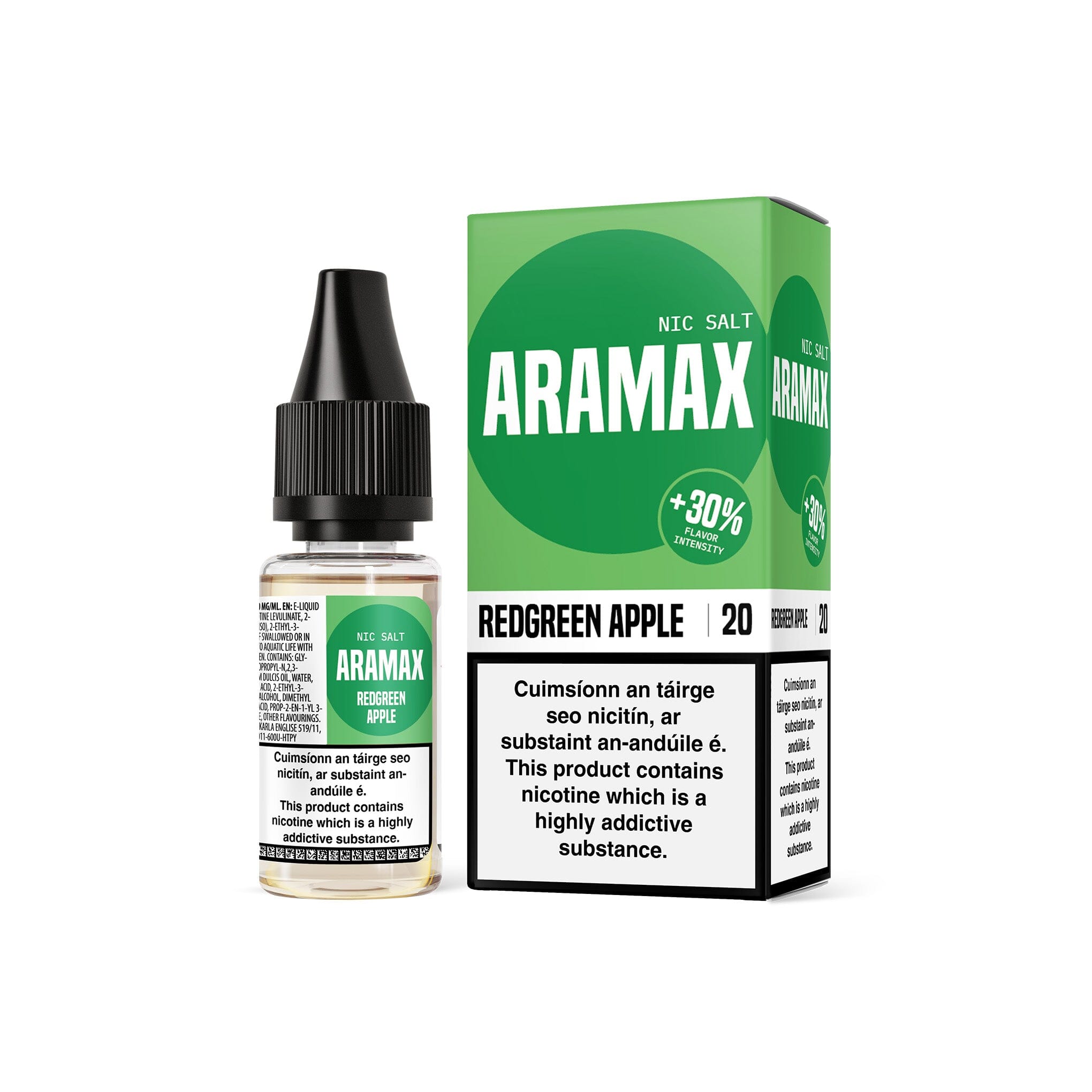 Aramax Nicotine Salt E-Liquid by Liqua Red Green Apple 20MG - High Nicotine 