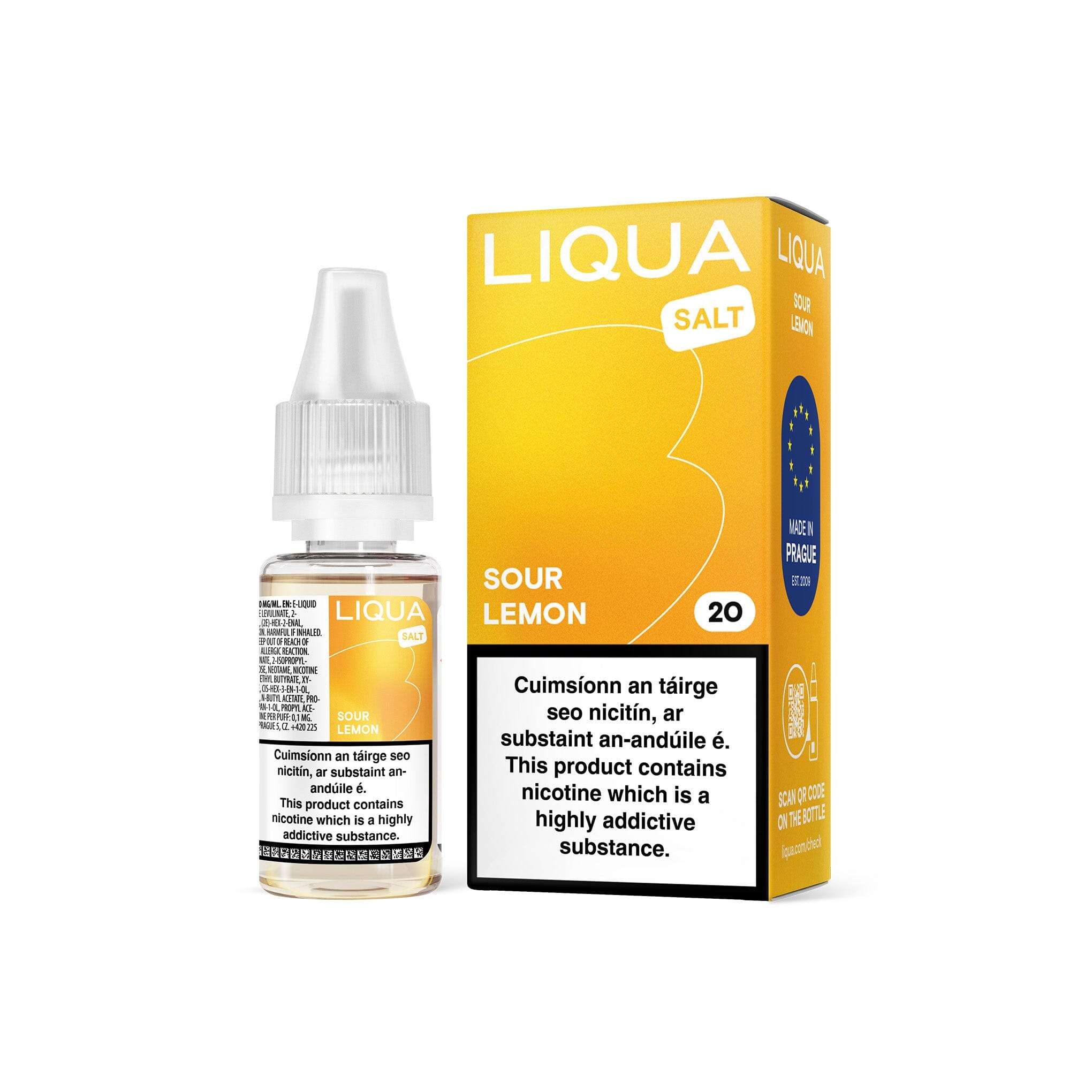 Liqua Nicotine Salt E-Liquid Sour Lemon 10MG - Medium Nicotine 