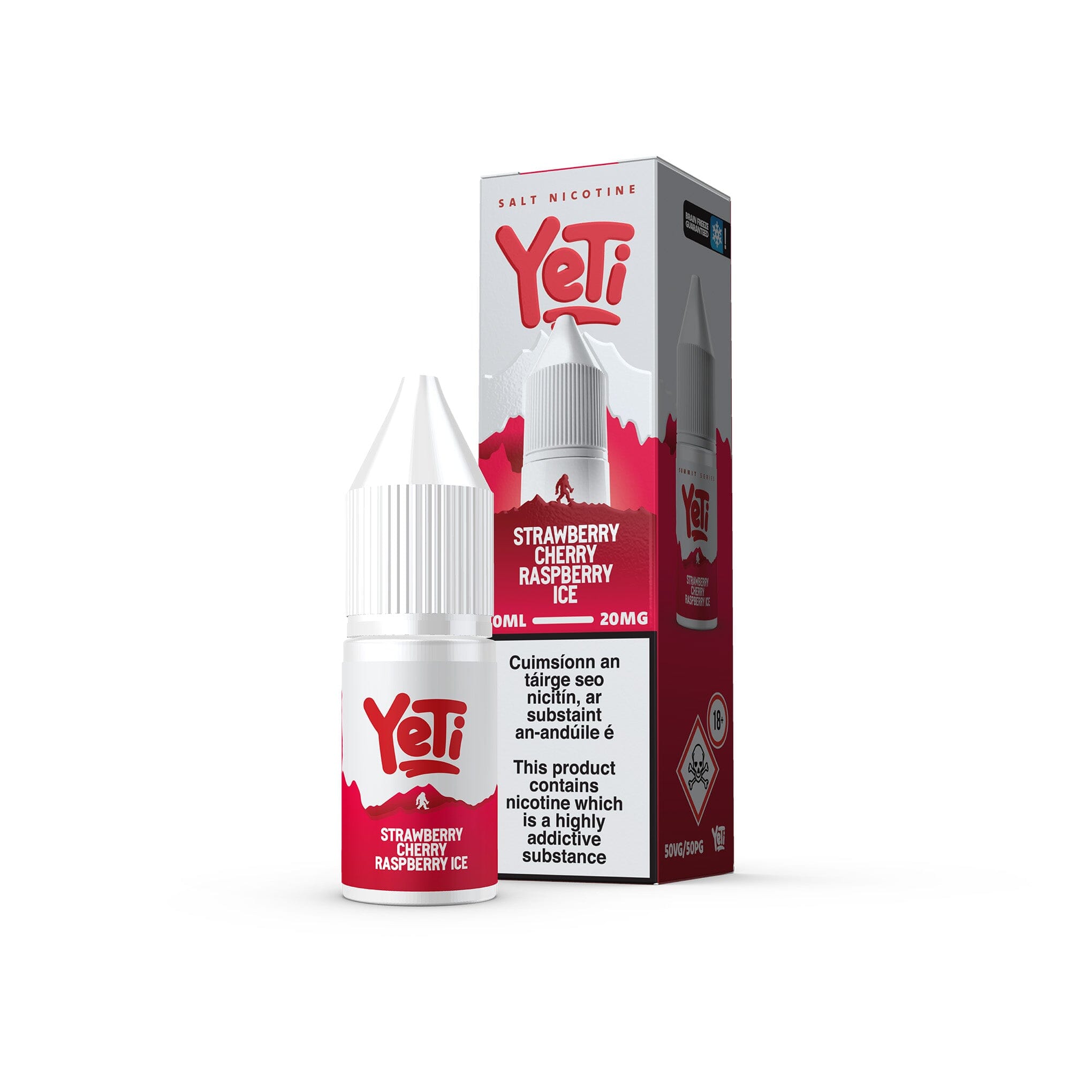 Yeti Summit Series Nicotine Salt E-Liquid Strawberry Cherry Raspberry Ice 20MG - High Nicotine 