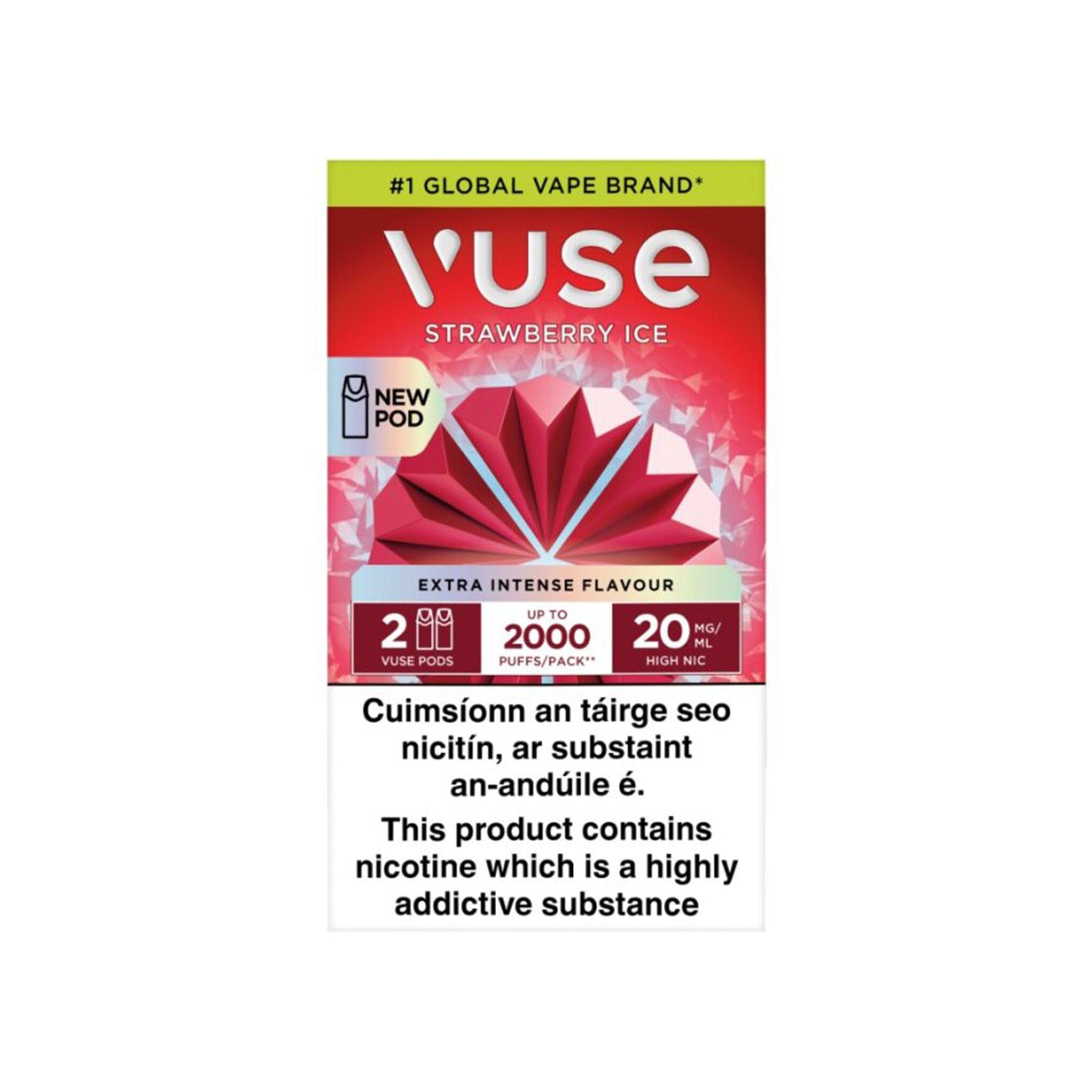 VUSE Extra Intense ePod Cartridges Strawberry Ice 20MG - High Nicotine 