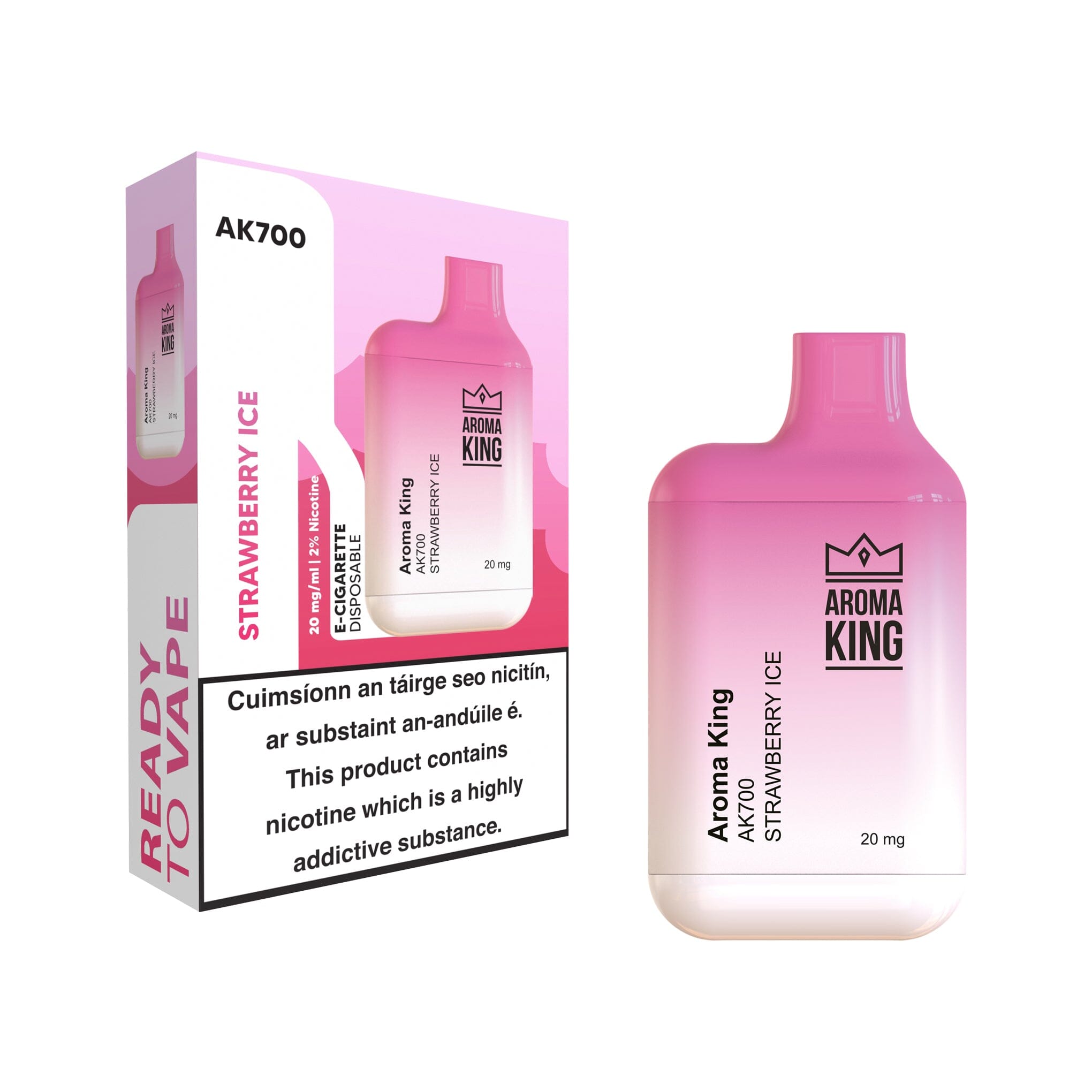 Aroma King AK700 Disposable Vape Strawberry Ice 