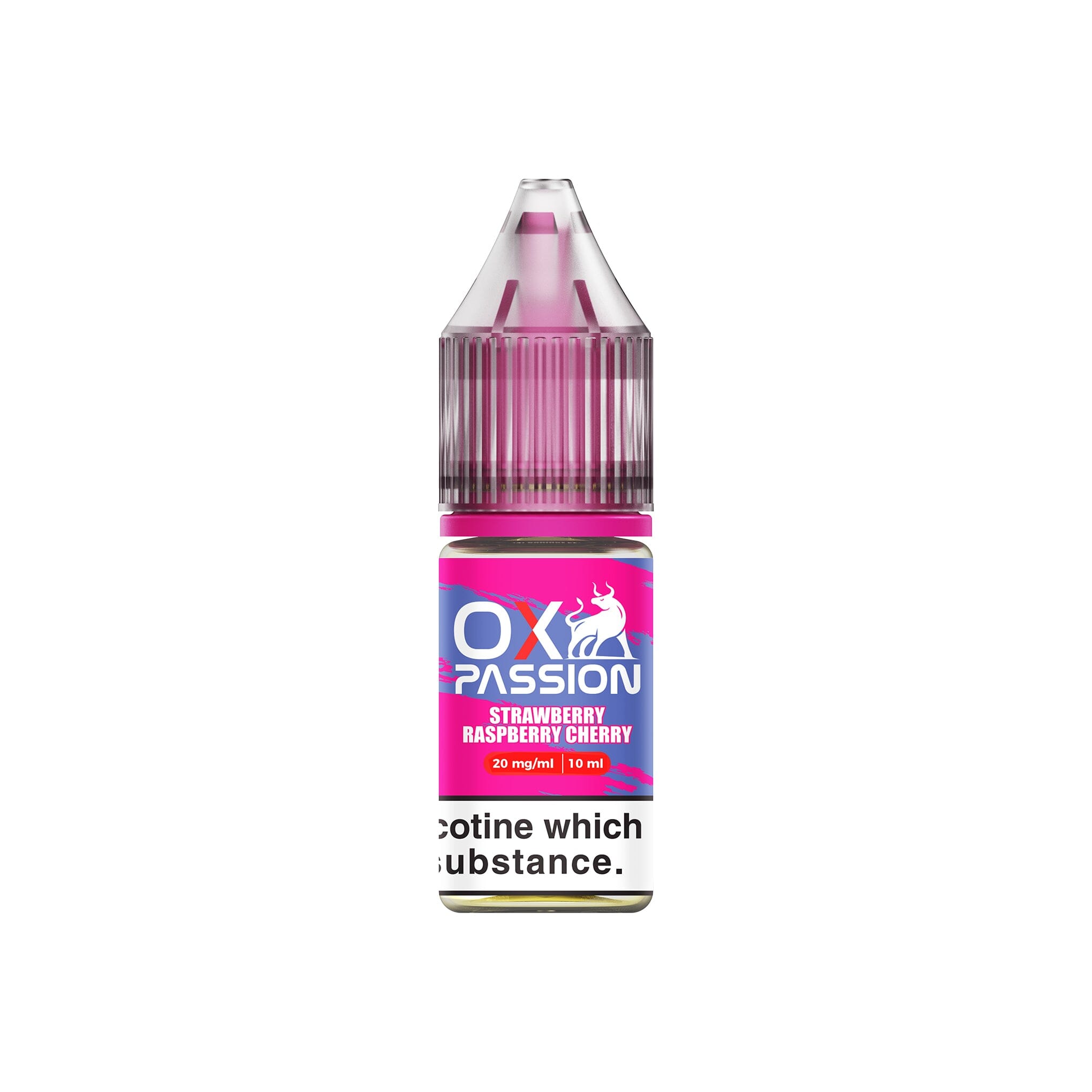 OX Passion Nicotine Salt E-Liquid Strawberry Raspberry Cherry 