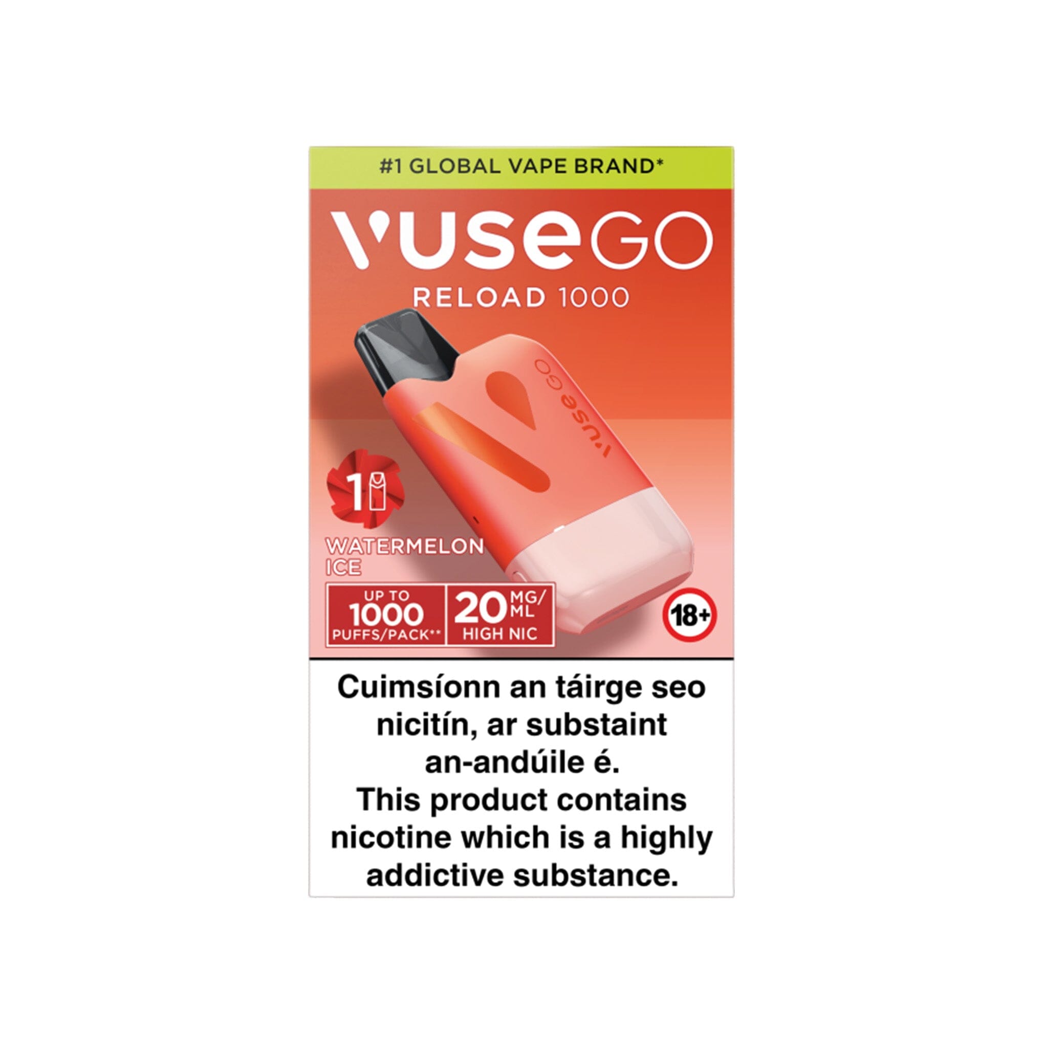 VUSE GO Reload 1000 Kit Watermelon Ice Kit (Orange) 