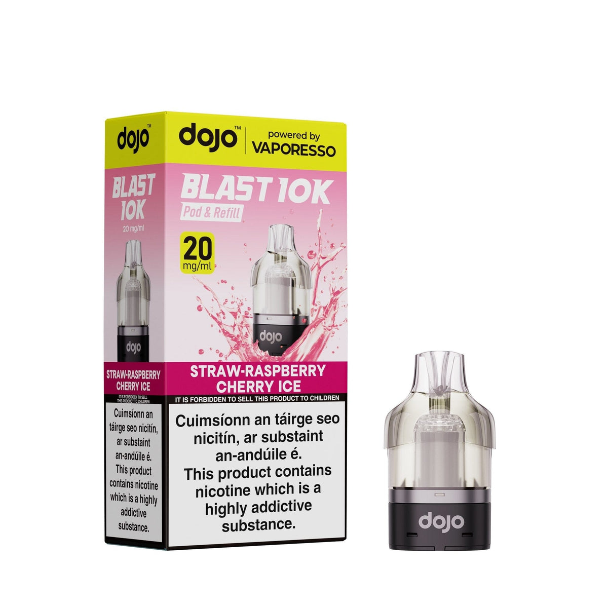 Vaporesso Dojo Blast 10K Prefilled Pod Strawberry Raspberry Cherry 