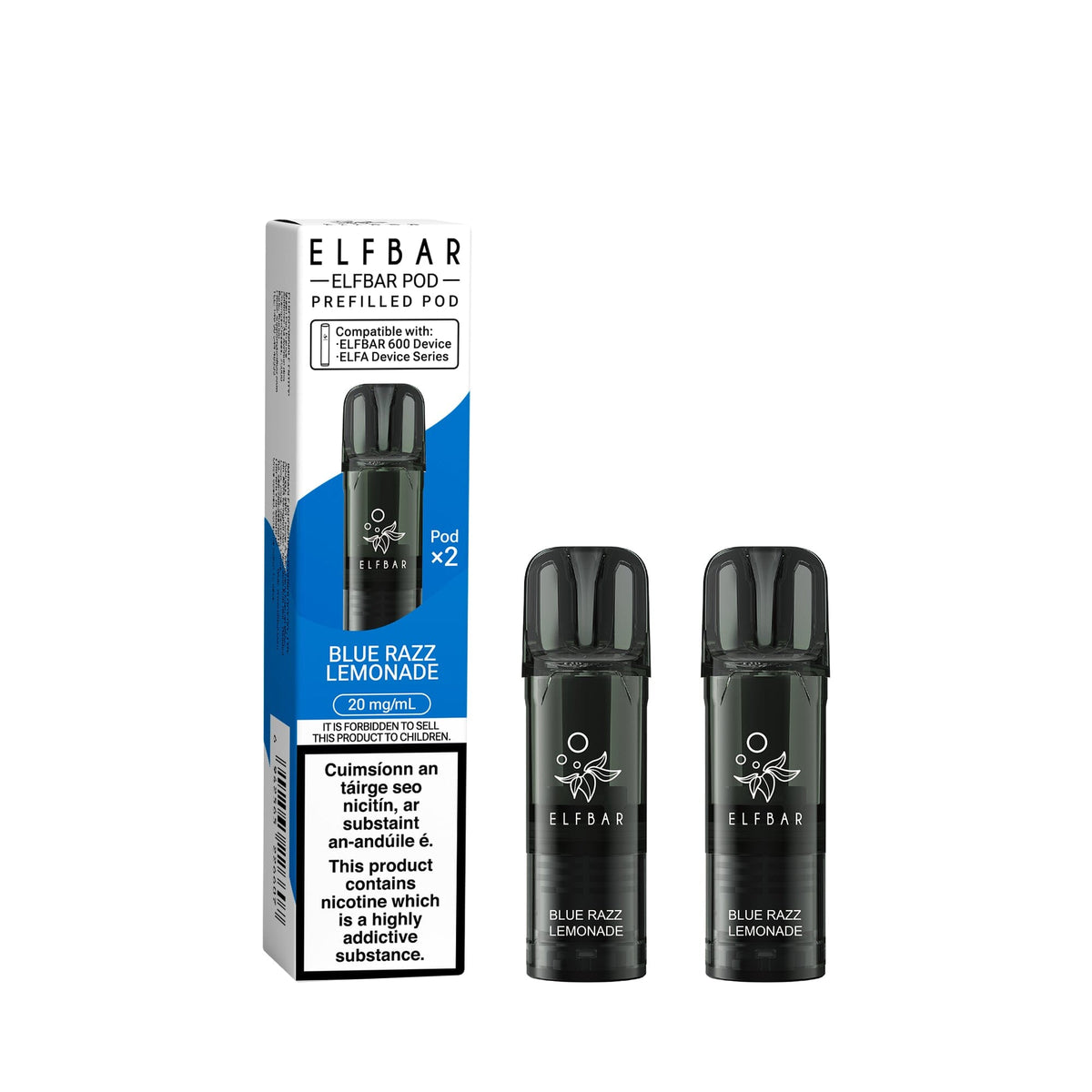 ELF Bar 600 Prefilled Pod (Pack of 2) Blue Razz Lemonade 