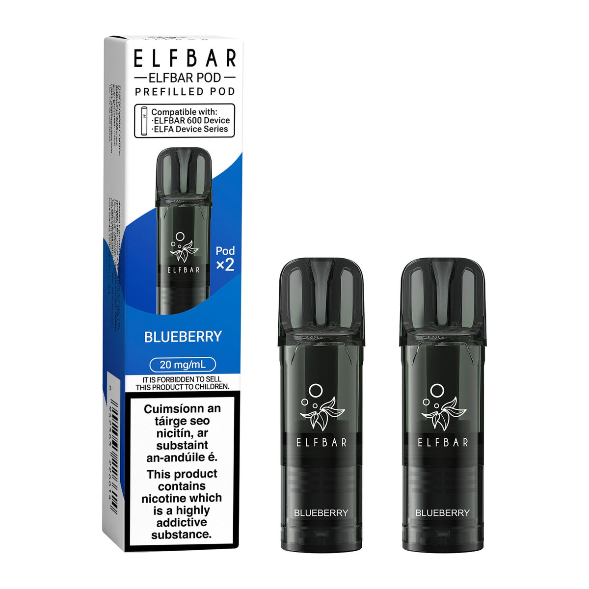 ELF Bar 600 Prefilled Pod (Pack of 2) Blueberry 