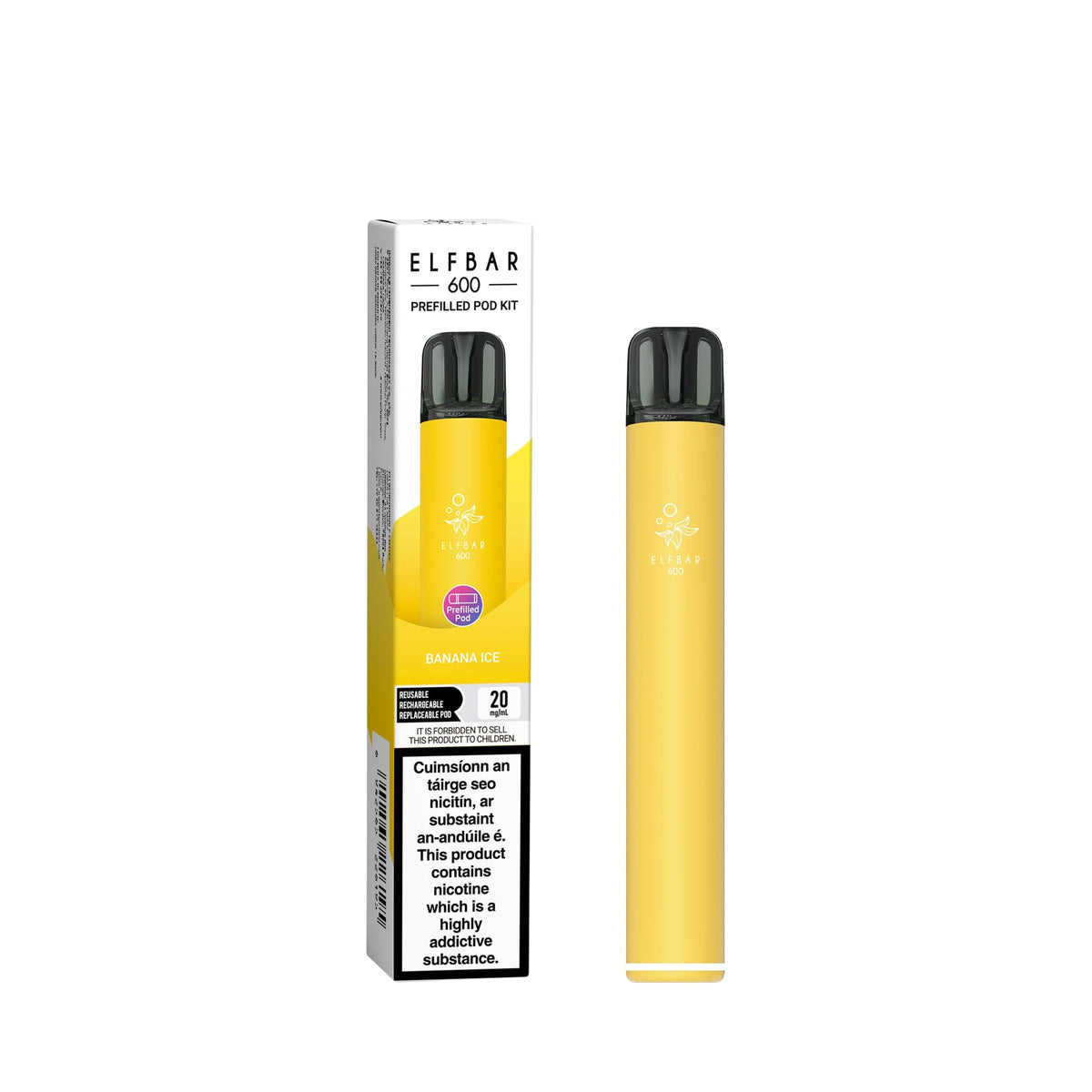 ELF Bar 600 Prefilled Pod Kit Banana Ice 
