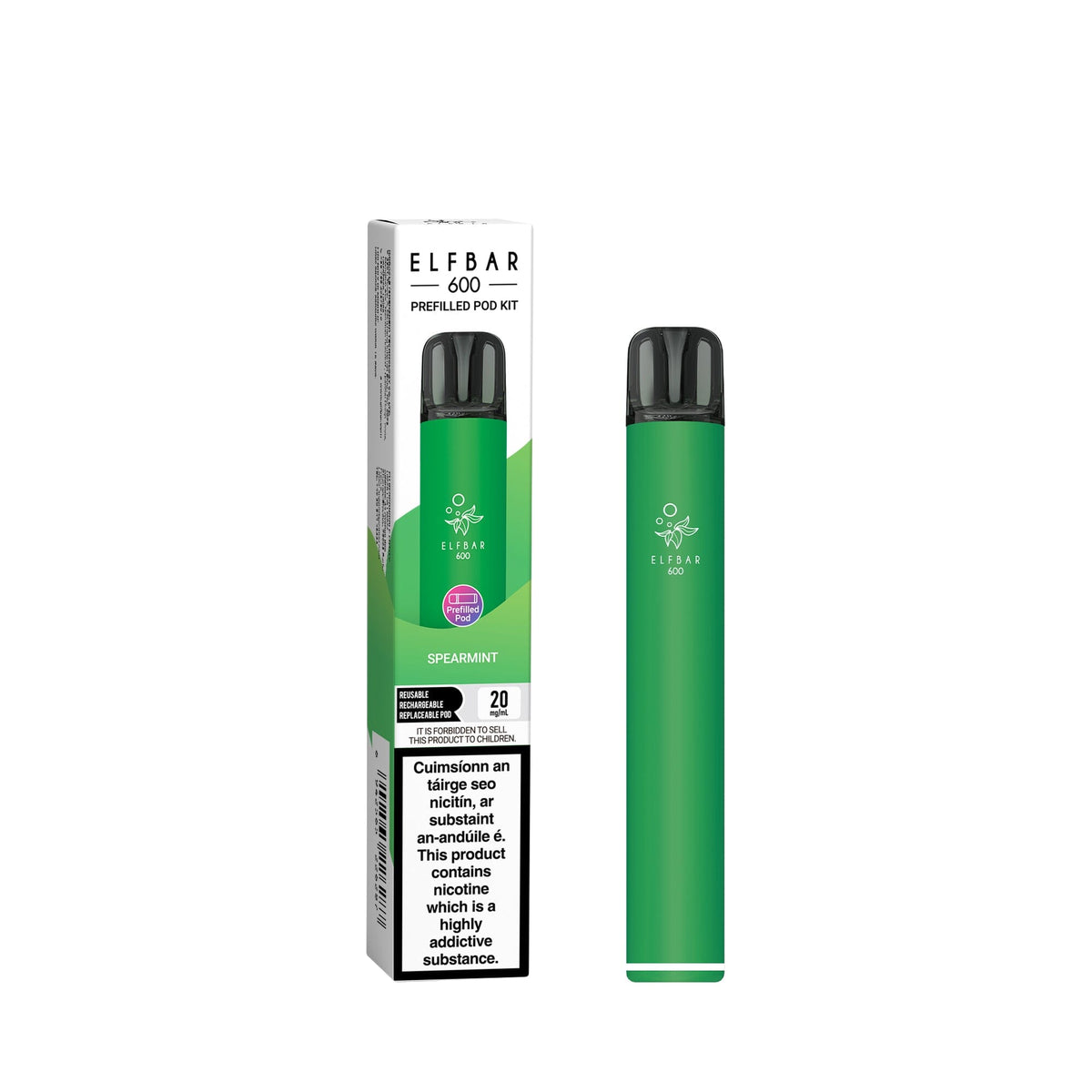 ELF Bar 600 Prefilled Pod Kit Spearmint 