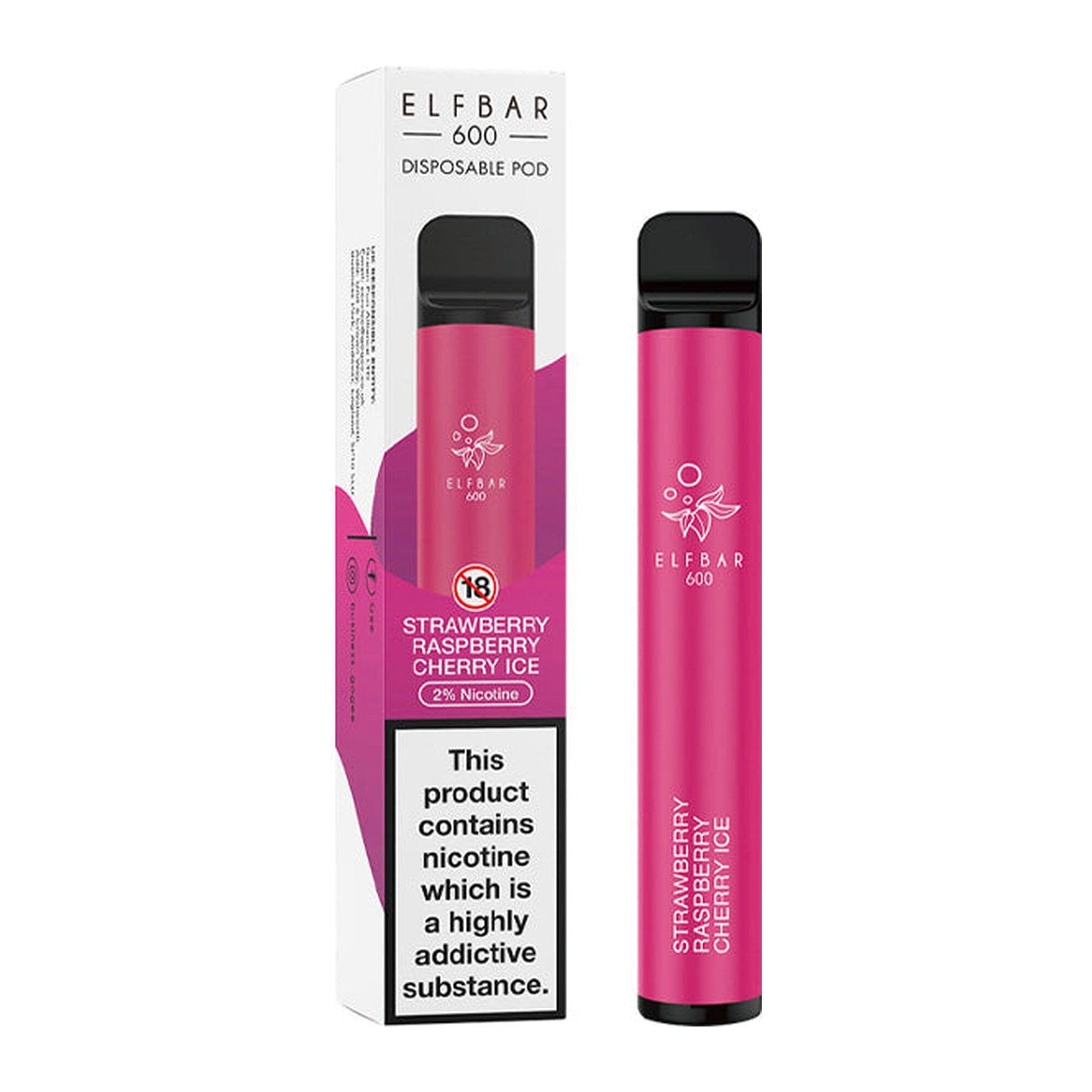 ELF Bar Strawberry Raspberry Cherry Ice 20MG - High Nicotine 