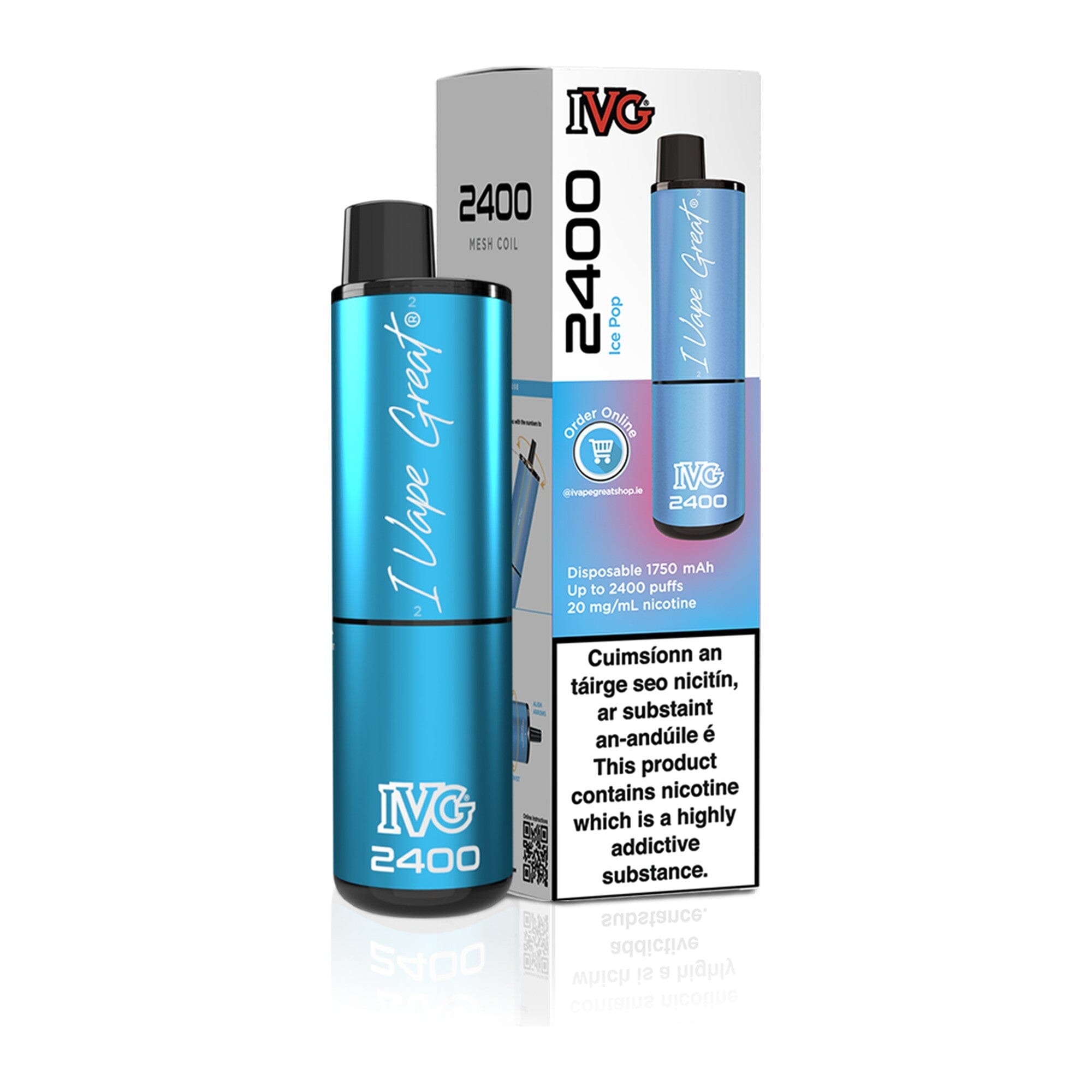 IVG 2400 Disposable Vape Kit Ice Blue 