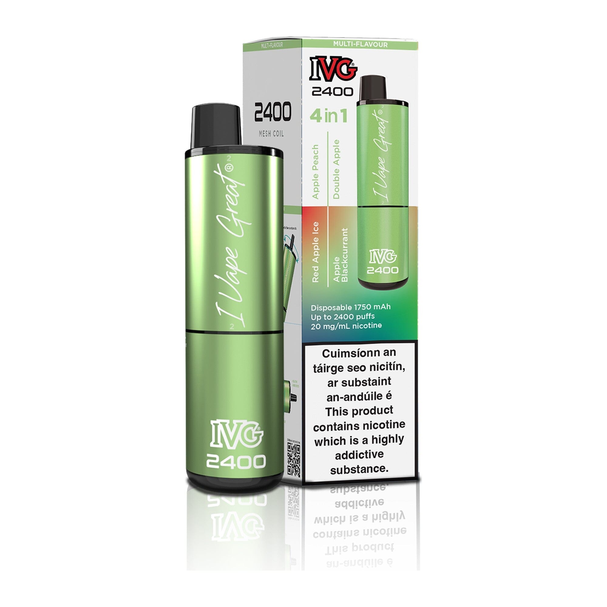 IVG 2400 Disposable Vape Kit Multi Flavour: Apple Edition 