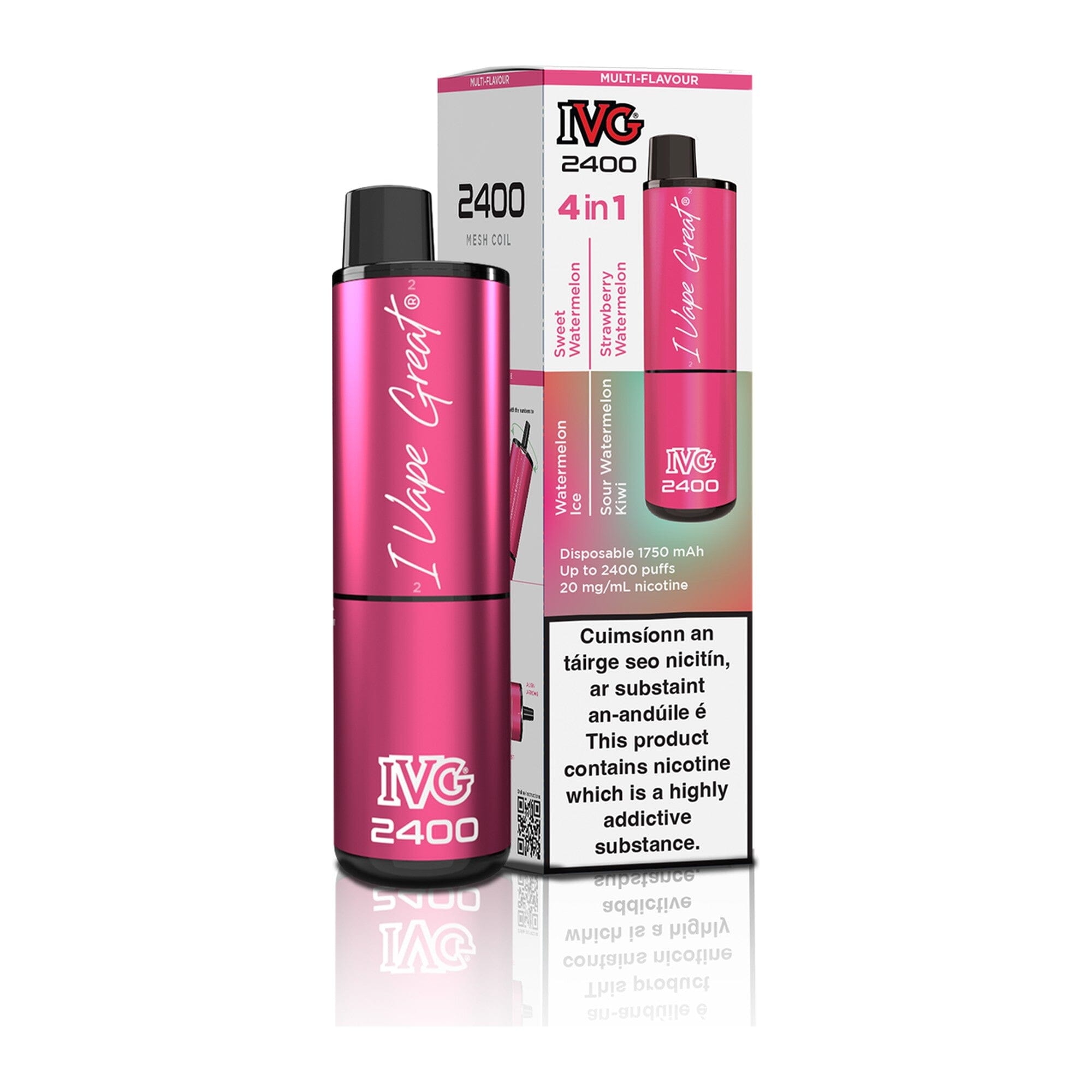 IVG 2400 Disposable Vape Kit Multi Flavour: Watermelon Edition 