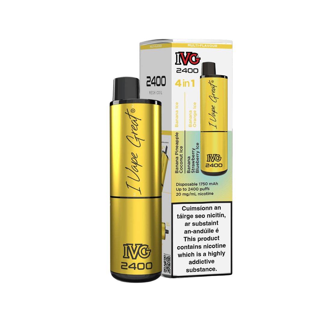 IVG 2400 Disposable Vape Kit Multi Flavour: Banana Edition 