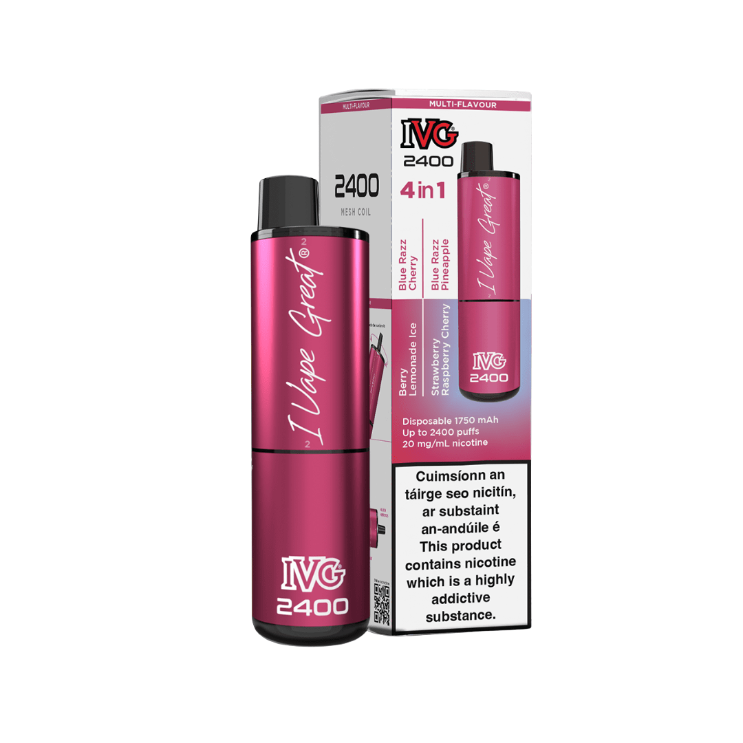 IVG 2400 Disposable Vape Kit Multi Flavour: Berry Edition 