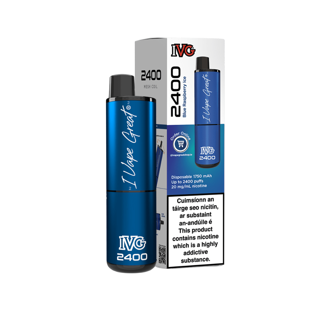 IVG 2400 Disposable Vape Kit Blue Raspberry Ice 