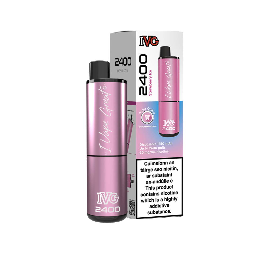 IVG 2400 Disposable Vape Kit Strawberry Ice 