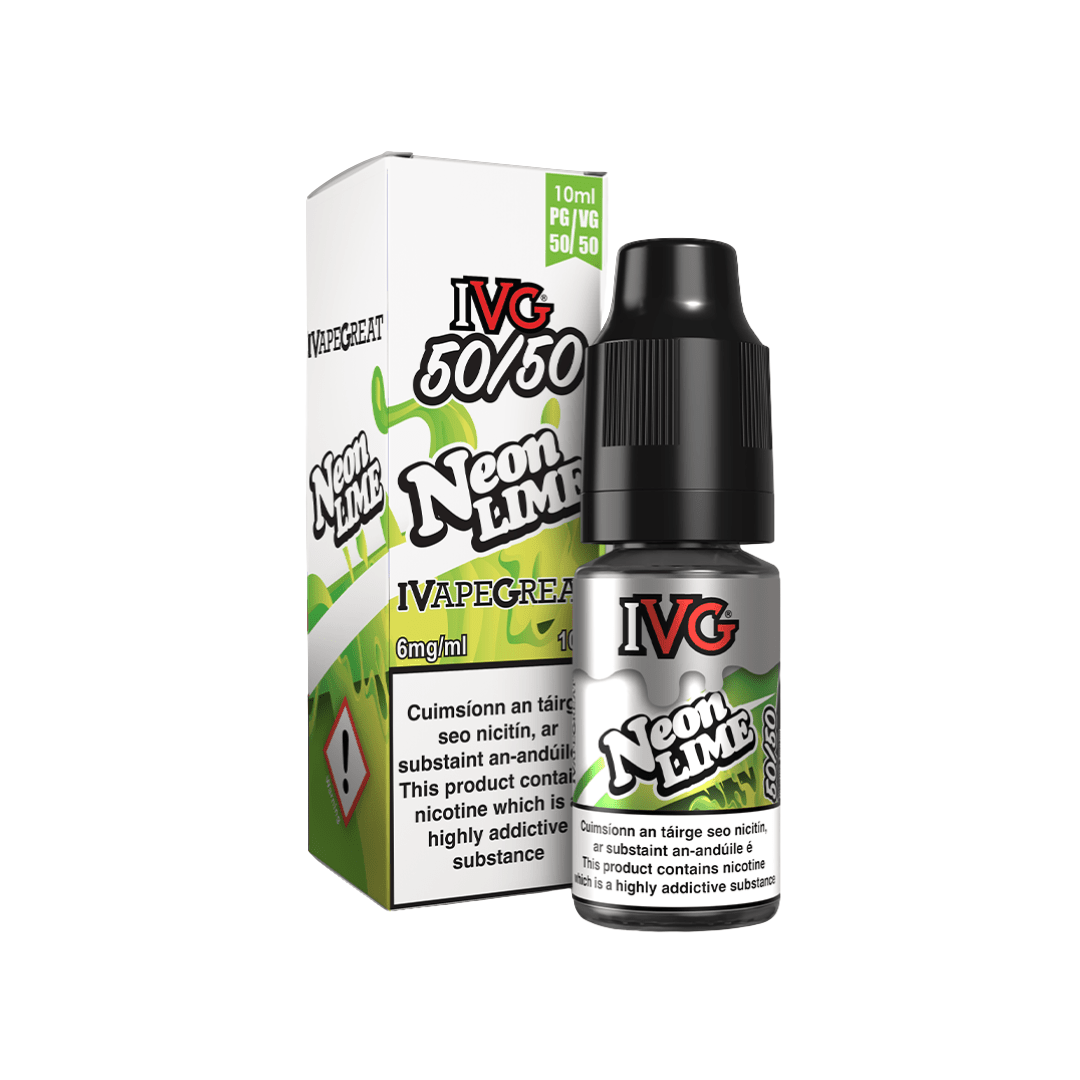 IVG 50/50 Fruit Range E-Liquid Neon Lime 6MG - Low Nicotine 
