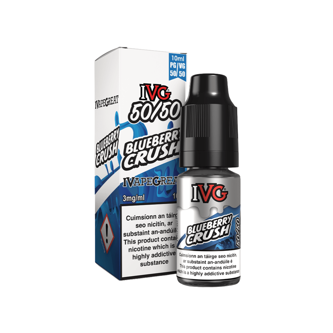 IVG 50/50 Fruit Range E-Liquid Blueberry Crush 3MG - Very Low Nicotine 