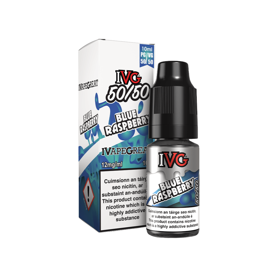 IVG 50/50 Fruit Range E-Liquid Blue Raspberry 12MG - Medium Nicotine 