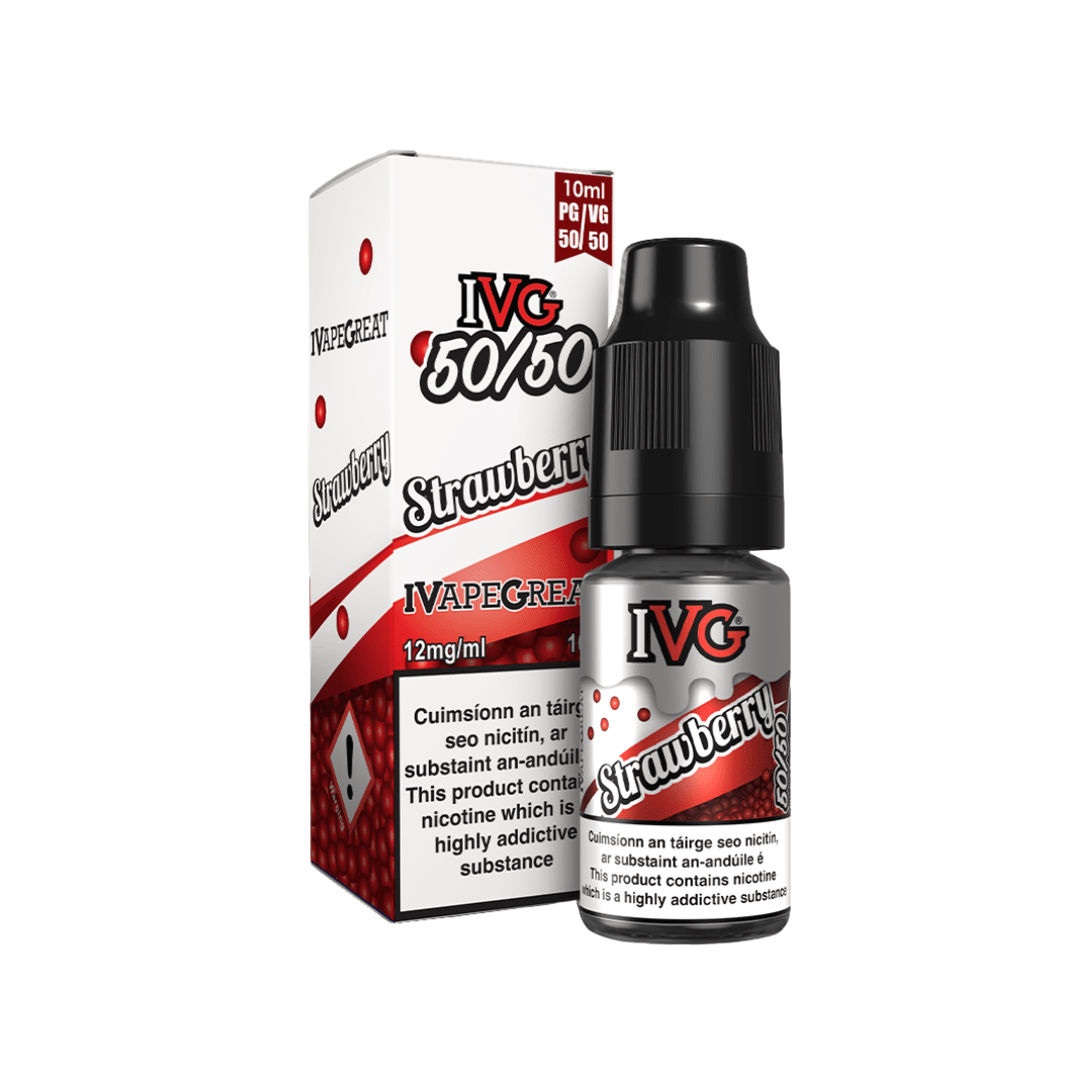 IVG 50/50 Fruit Range E-Liquid Strawberry 12MG - Medium Nicotine 