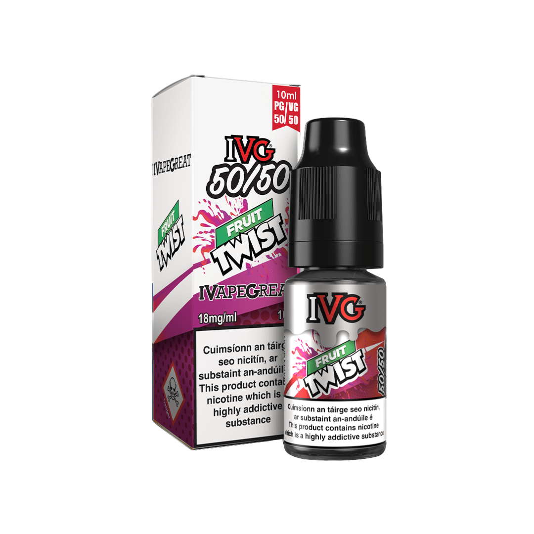 IVG 50/50 Fruit Range E-Liquid Fruit Twist 18MG - High Nicotine 