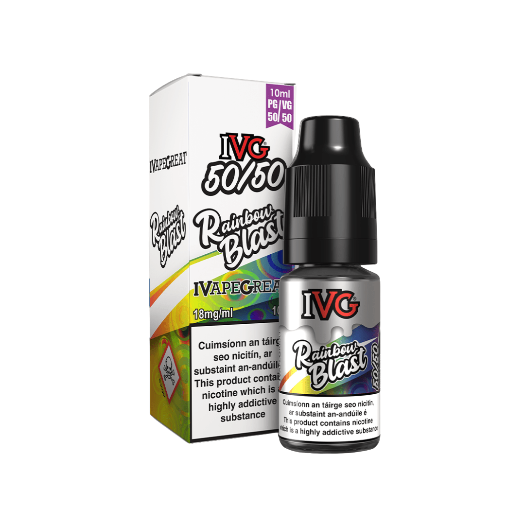 IVG 50/50 Fruit Range E-Liquid Rainbow Blast 18MG - High Nicotine 