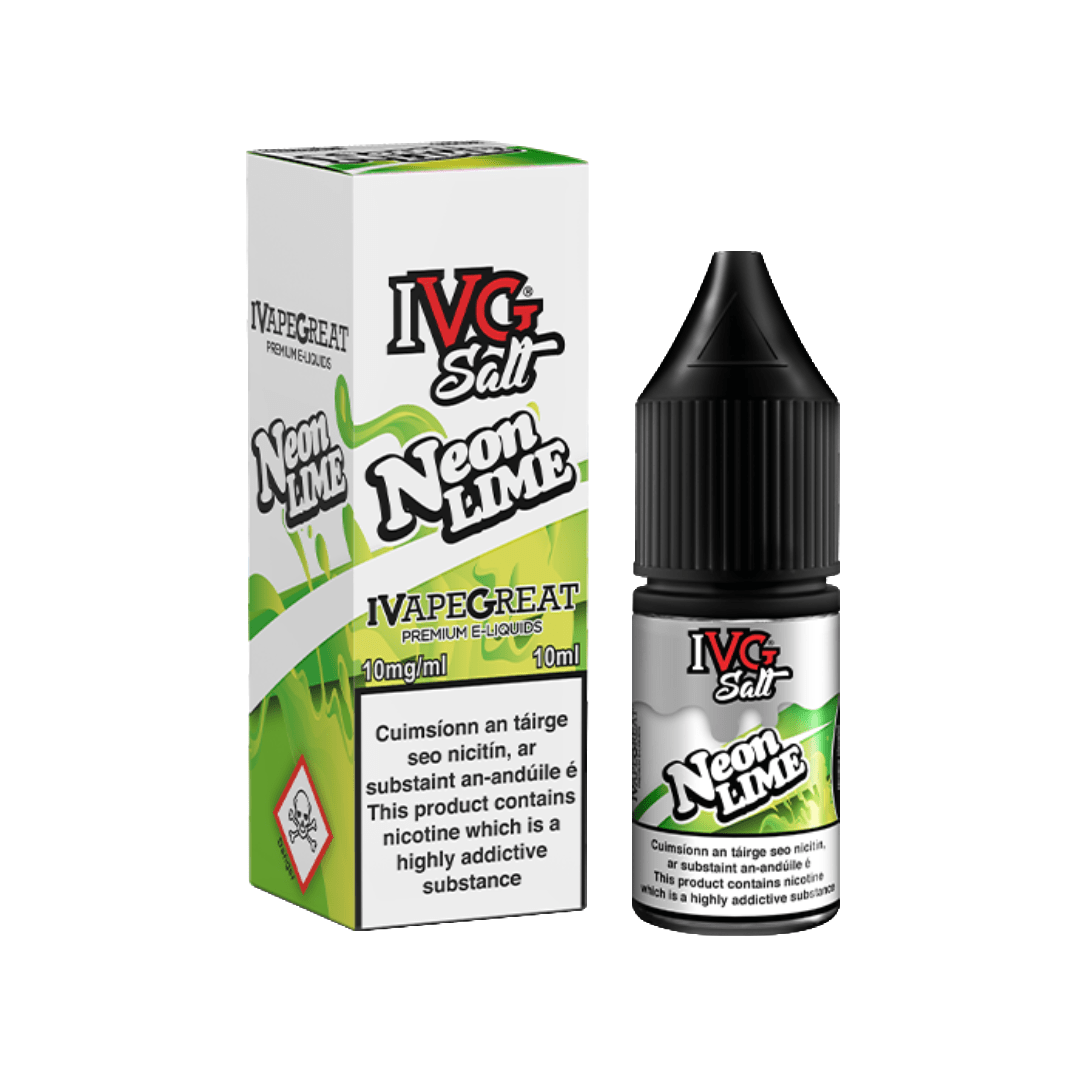 IVG Nicotine Salt E-Liquid Neon Lime 10MG - Medium Nicotine 