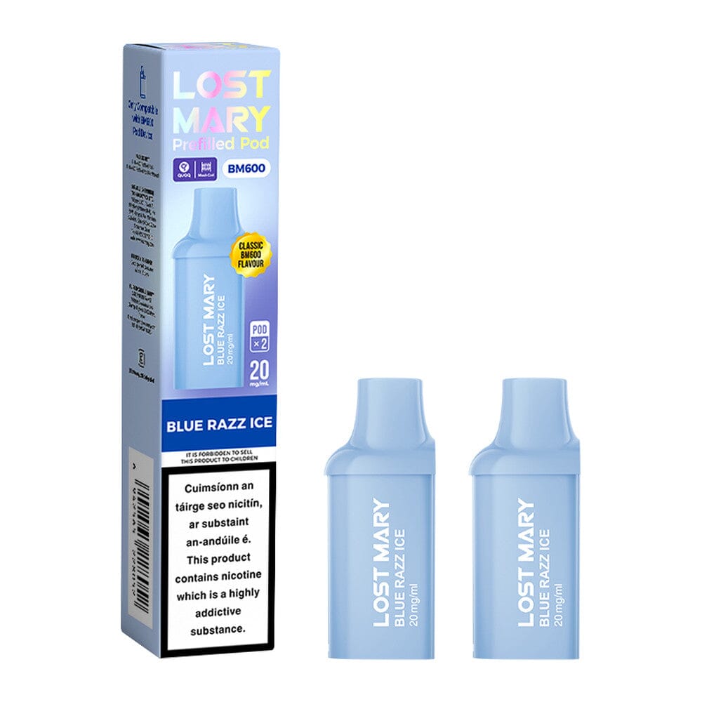 Lost Mary BM600 Prefilled Pod (Pack of 2) Blue Razz Ice 