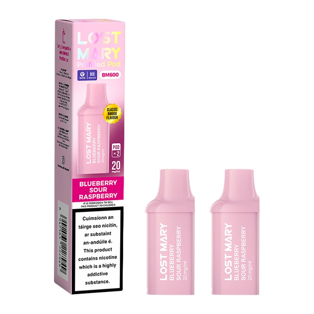 Lost Mary BM600 Prefilled Pod (Pack of 2) Blueberry Sour Raspberry 