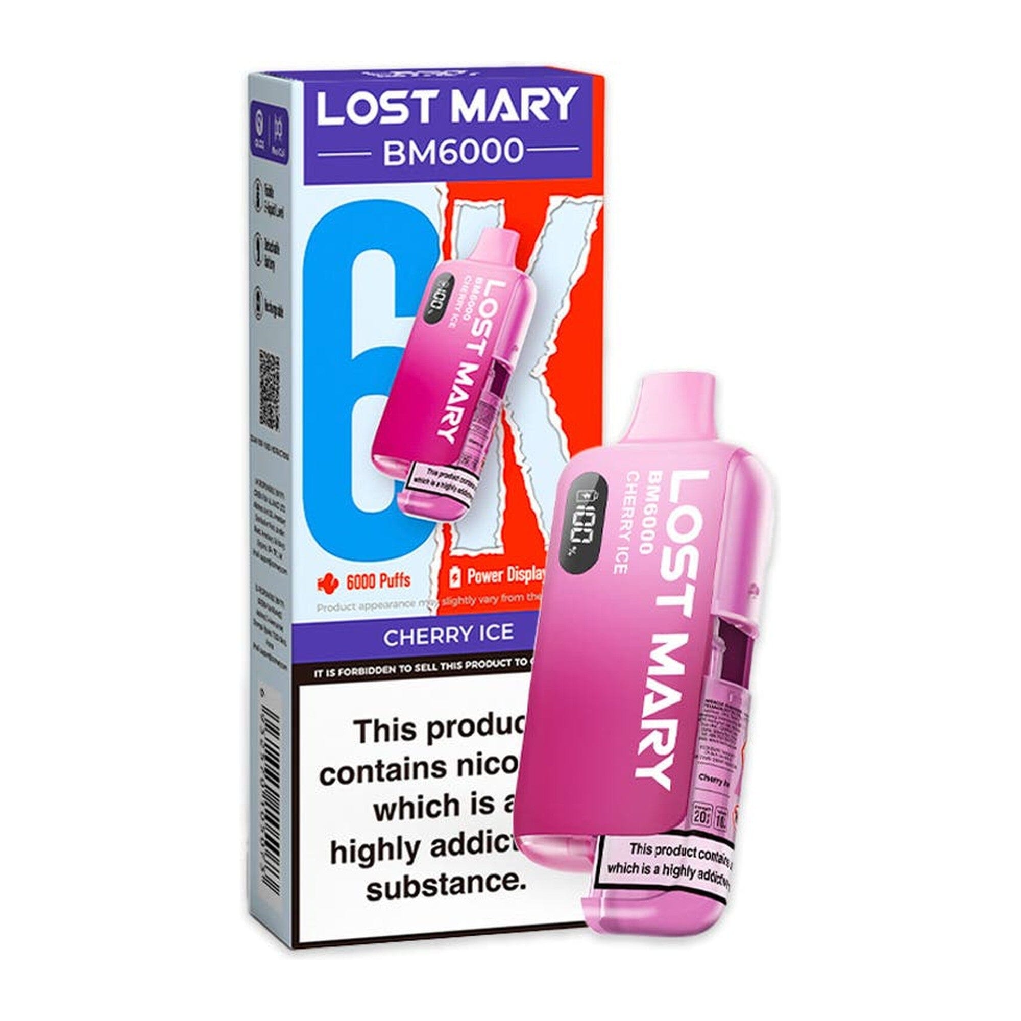Lost Mary BM6000 Disposable Vape Kit Cherry Ice 