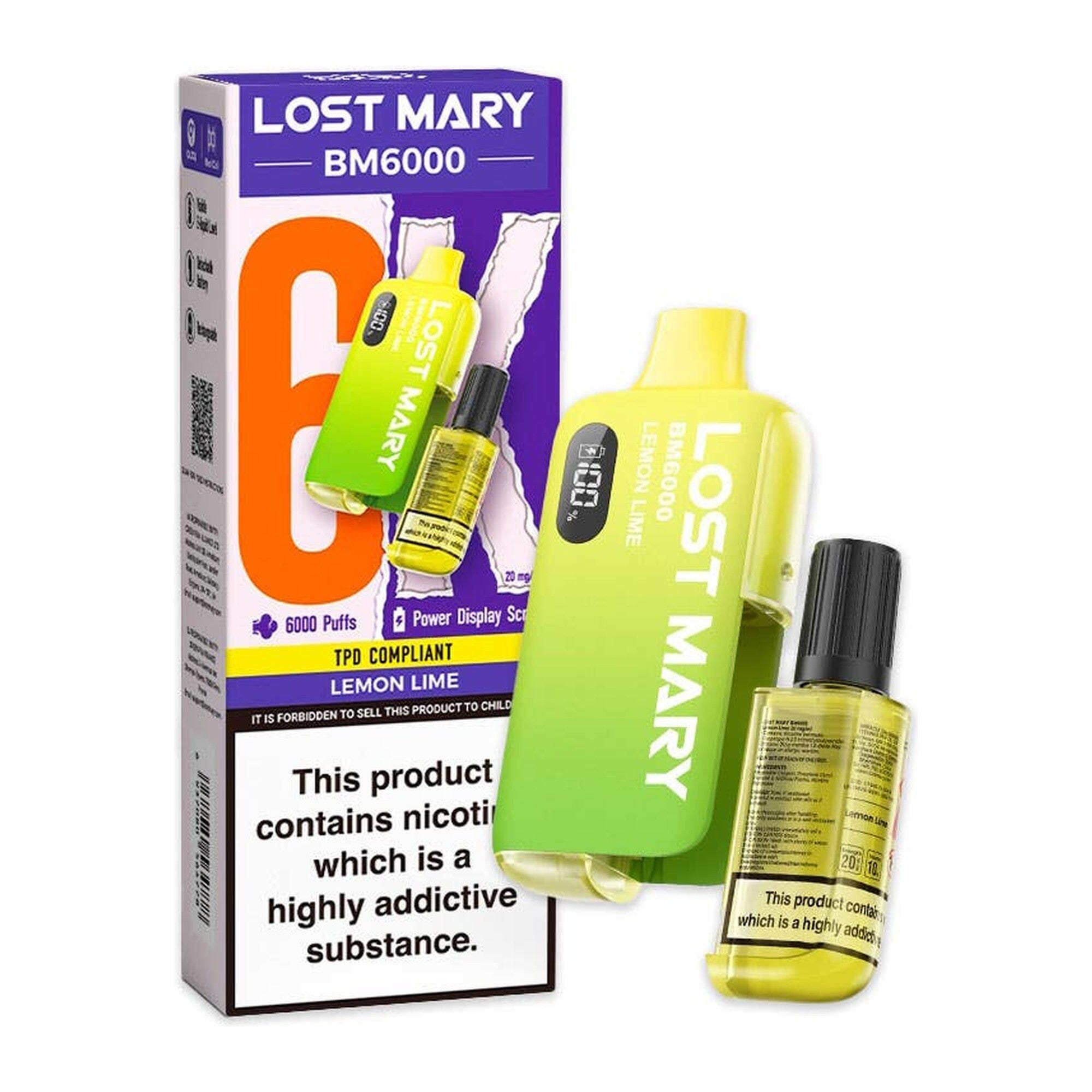 Lost Mary BM6000 Disposable Vape Kit Lemon Lime 