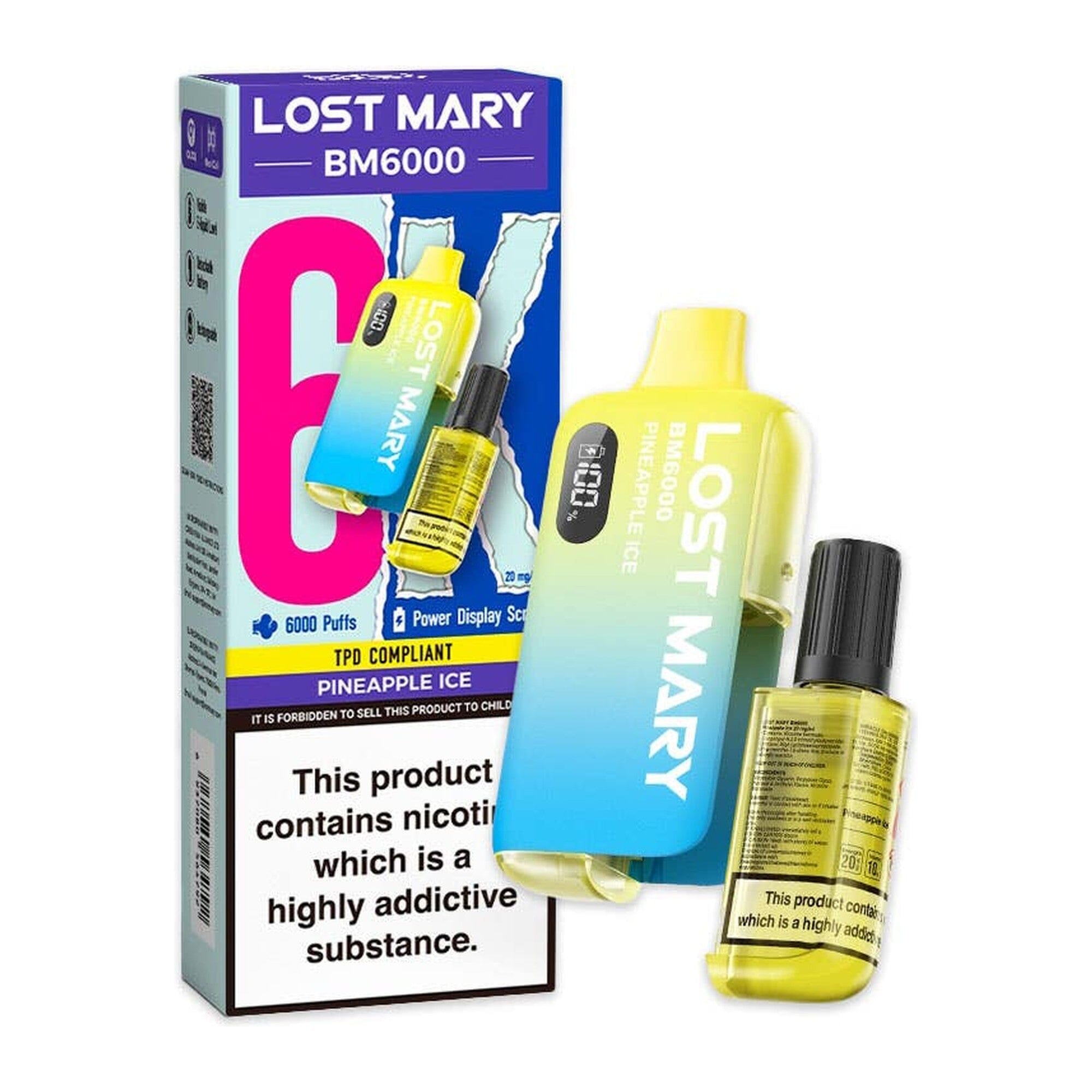 Lost Mary BM6000 Disposable Vape Kit Pineapple Ice 